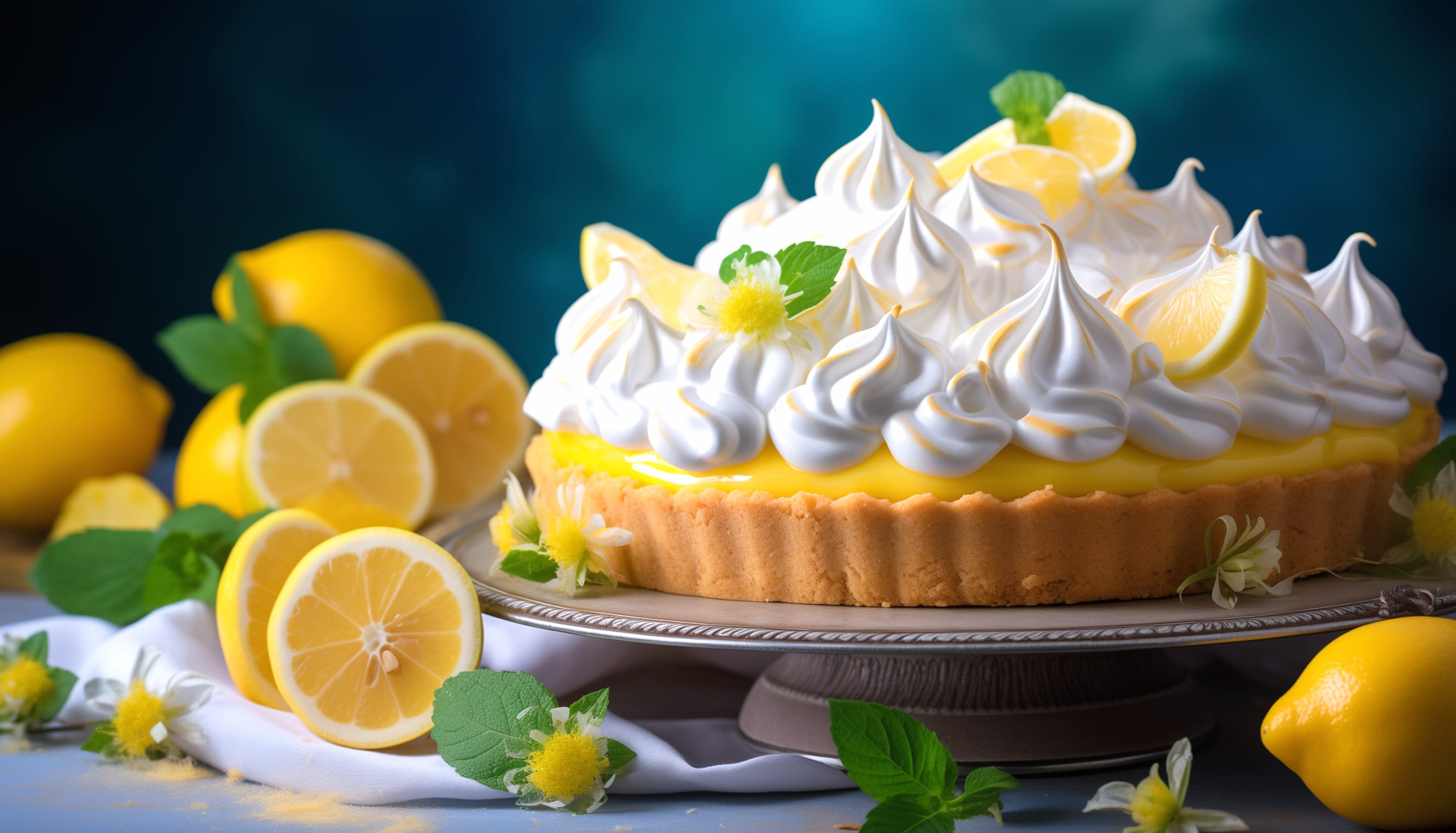 Lemon Meringue Pie at 2048 x 2048 iPad size wallpapers HD quality