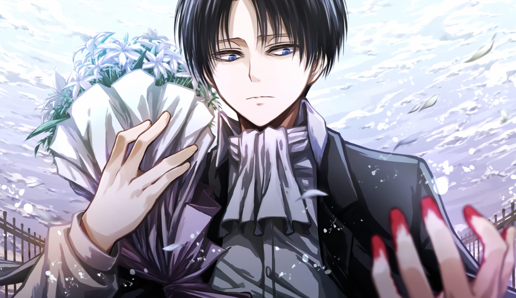 Levi Ackerman A Blood-Red Bloom - wallpapers HD quality