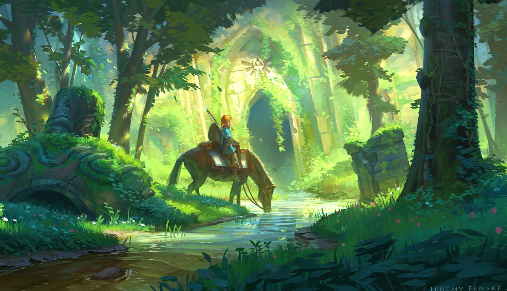 Link in Breath of the Wild Forest - Zelda wallpapers HD quality