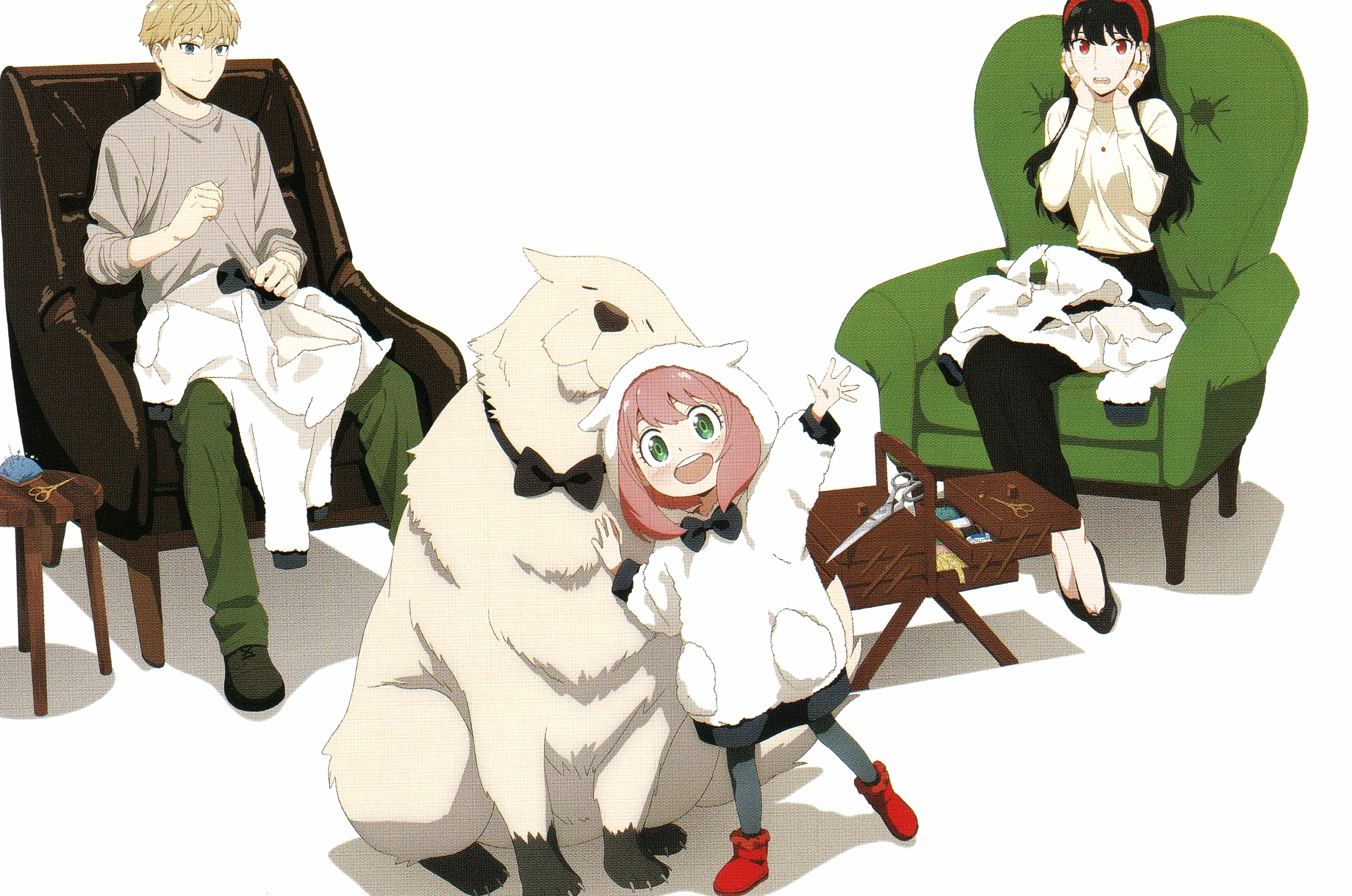 Loid Forger Anya Forger Yor Forger Bond (Spy X Family) Anime Spy X Family 8k Ultra wallpapers HD quality