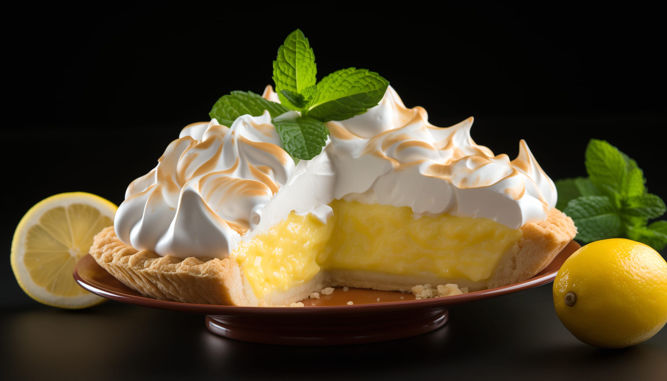 Luscious Lemon Meringue Pie wallpapers HD quality