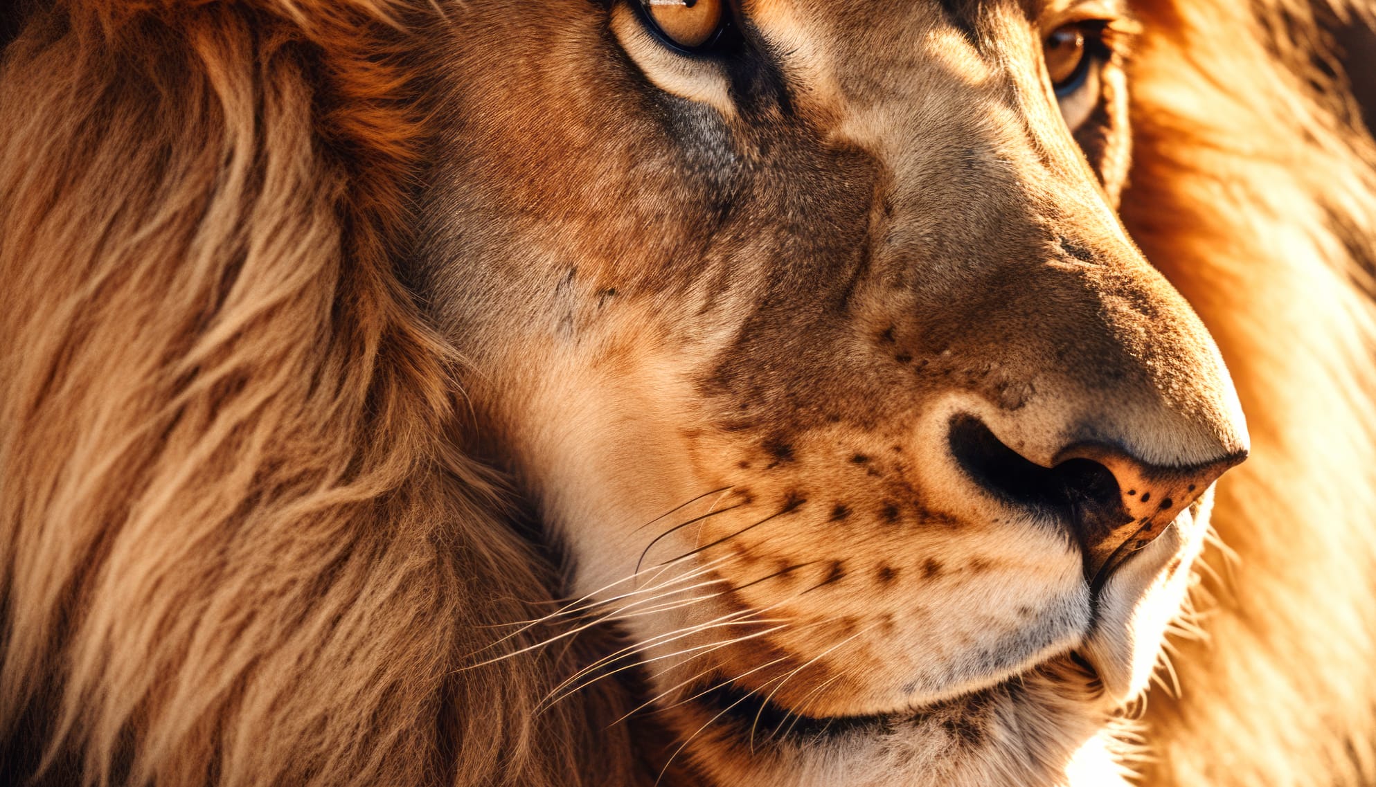 Majestic AI-Generated Lion HD Desktop Wallpaper wallpapers HD quality