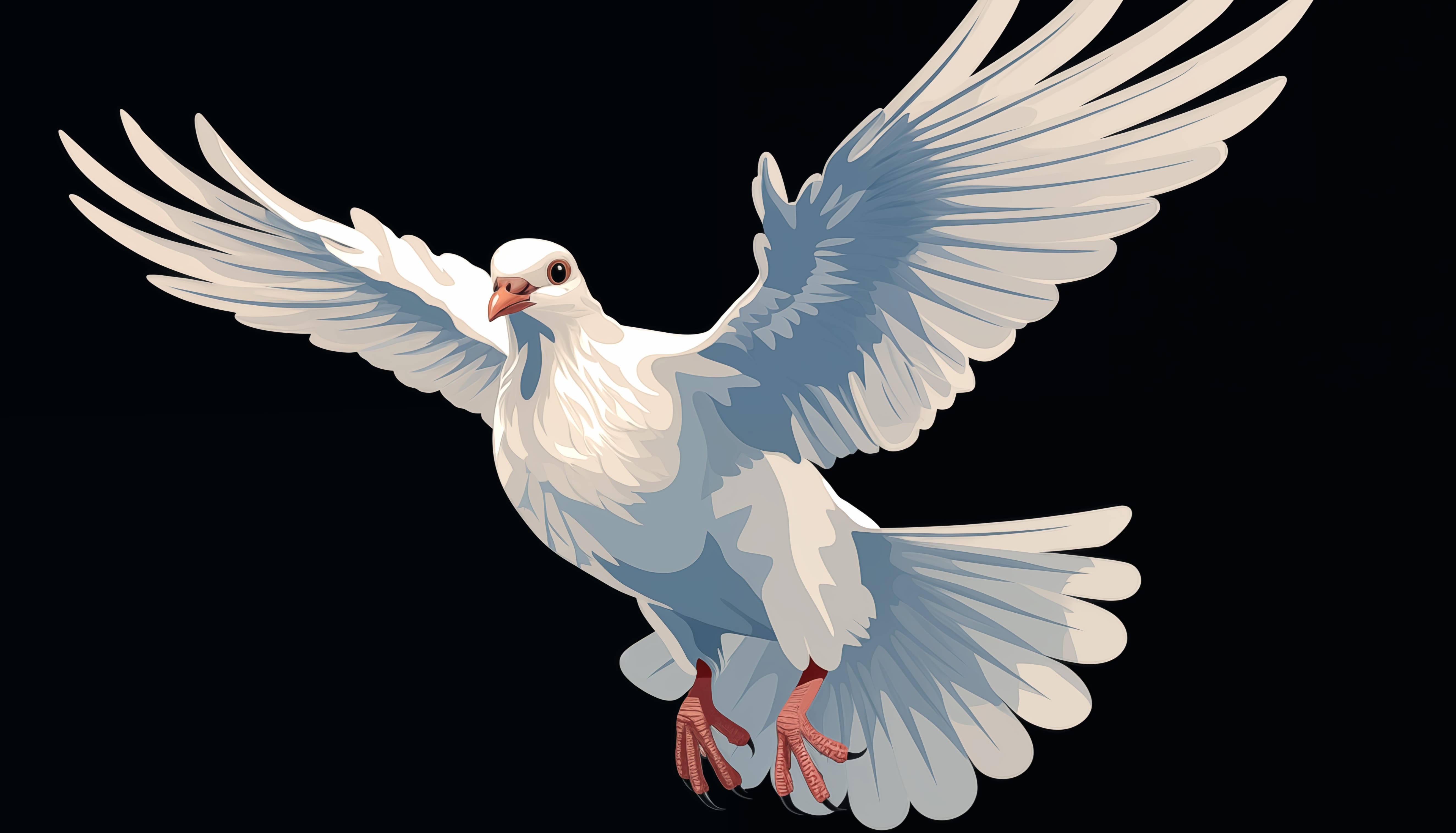 Majestic Dove in Flight - wallpapers HD quality