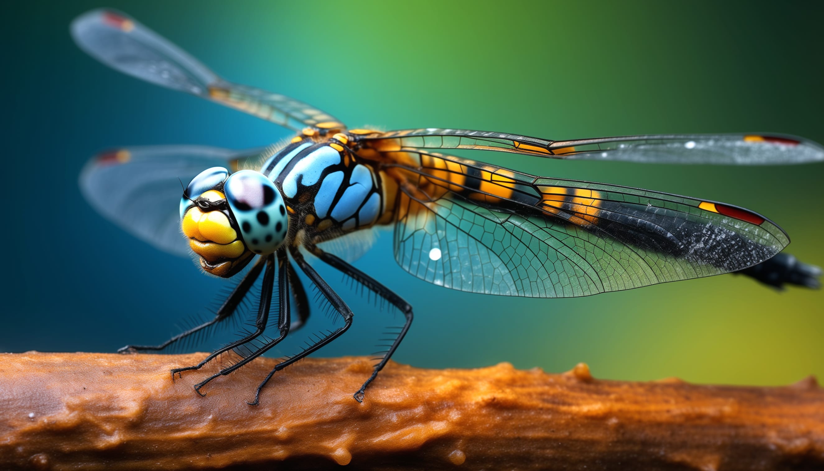 Majestic Dragonfly - Stunning Insect Background at 2048 x 2048 iPad size wallpapers HD quality