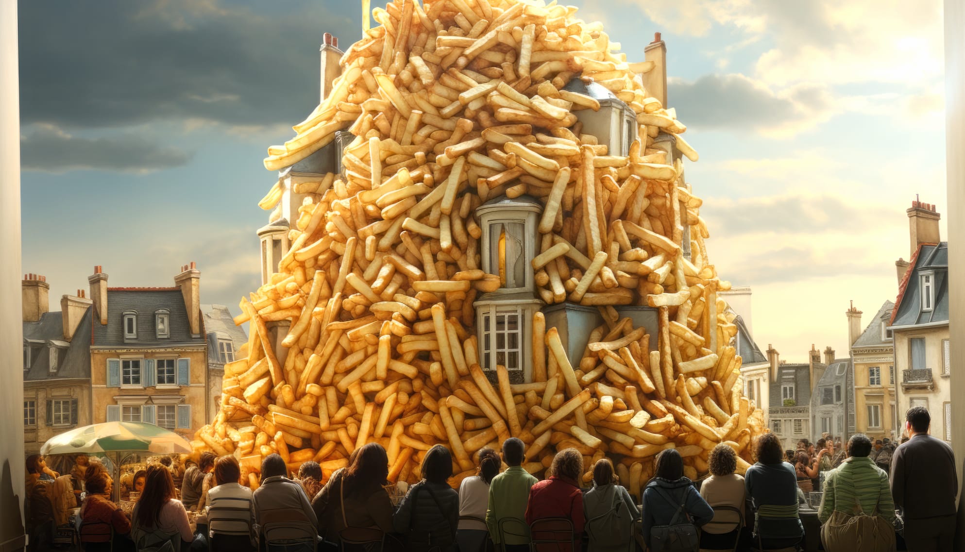 Majestic French Fries Tower wallpapers HD quality