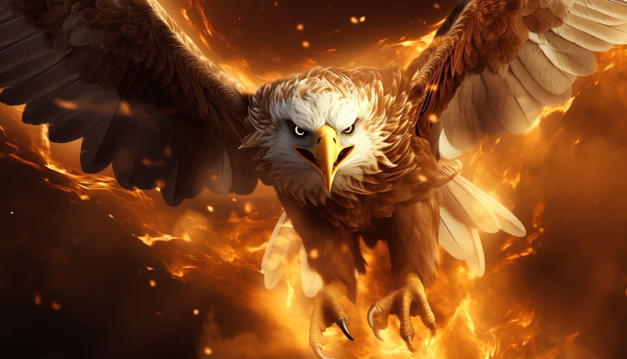 Majestic Hawk in Fiery Flight wallpapers HD Majestic Hawk in Fiery Flight wallpapers HD quality