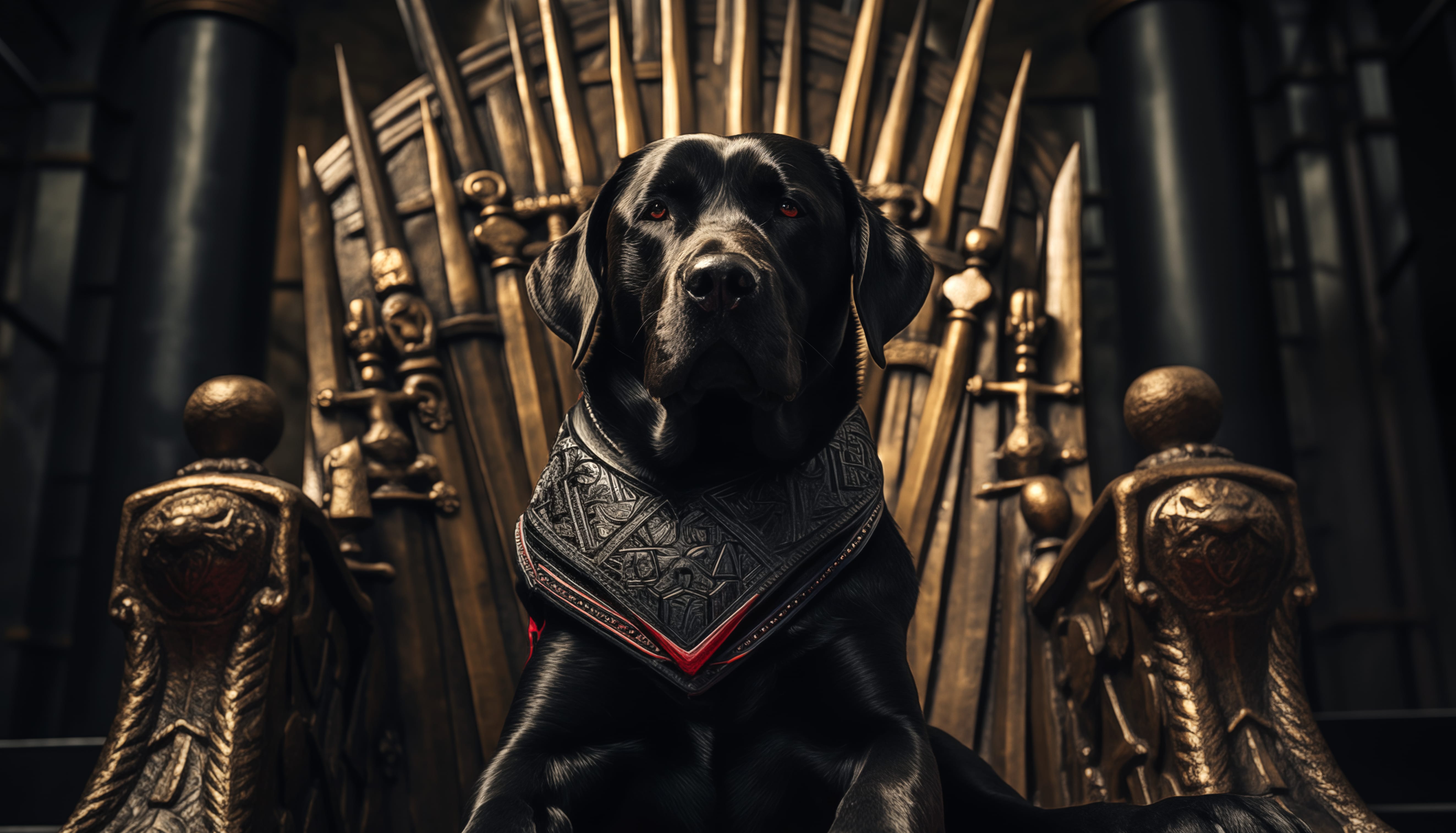 Majestic Labrador Throne wallpapers HD quality