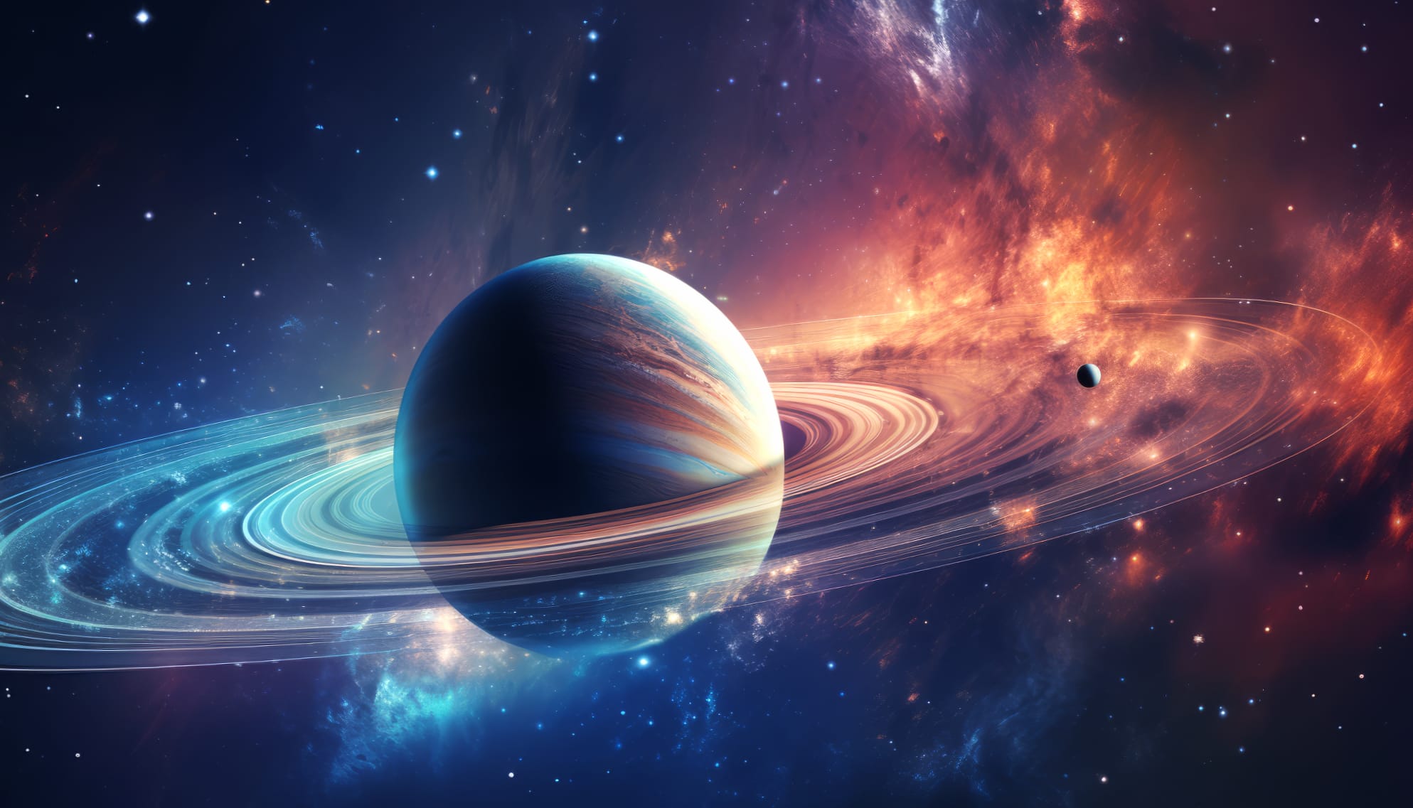 Majestic Saturn for Desktop Background wallpapers HD quality