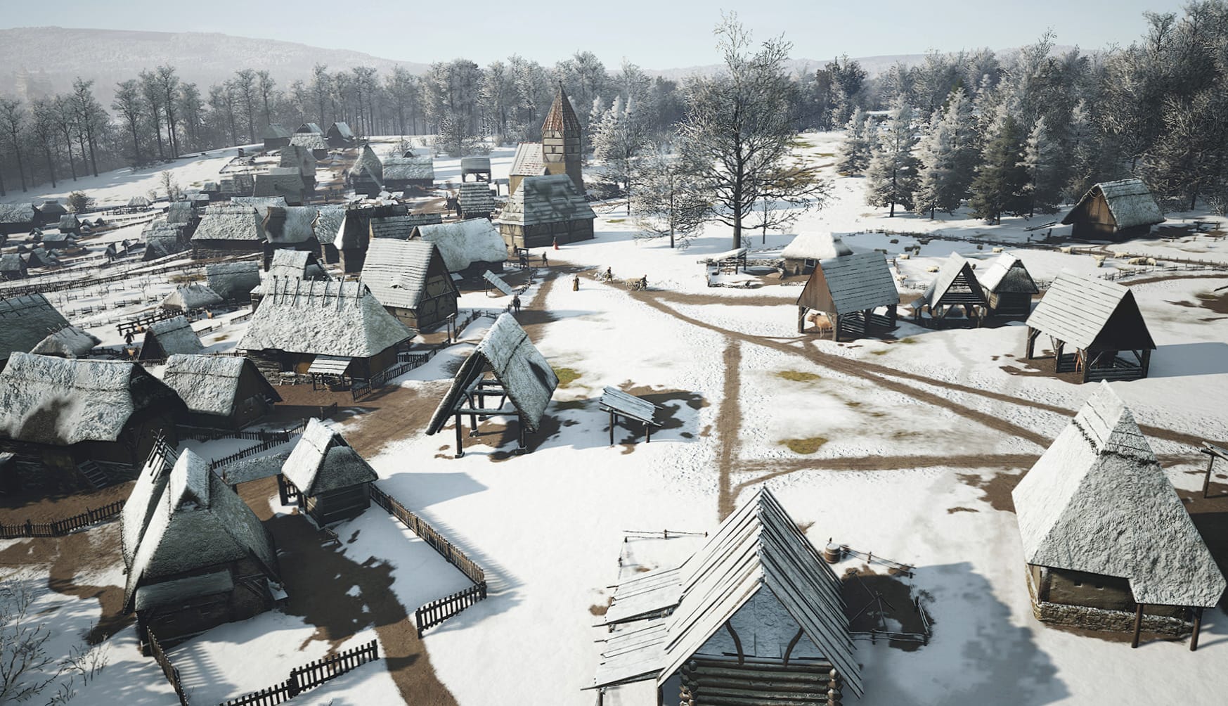 Manor Lords Winter Village wallpapers HD quality