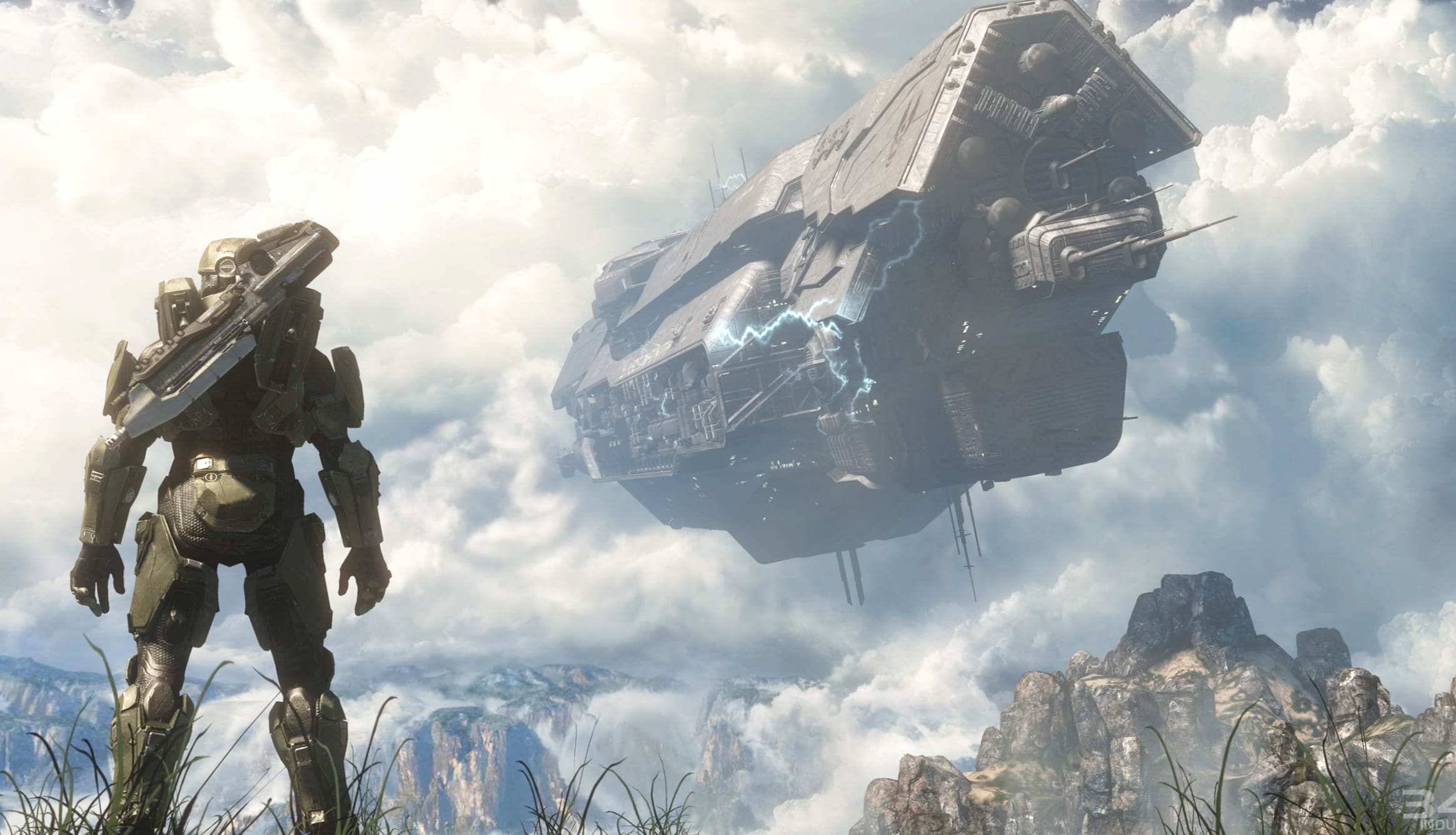 Master Chief Ascends - Halo 4 HD Sci-Fi Wallpaper at 1600 x 1200 size wallpapers HD quality