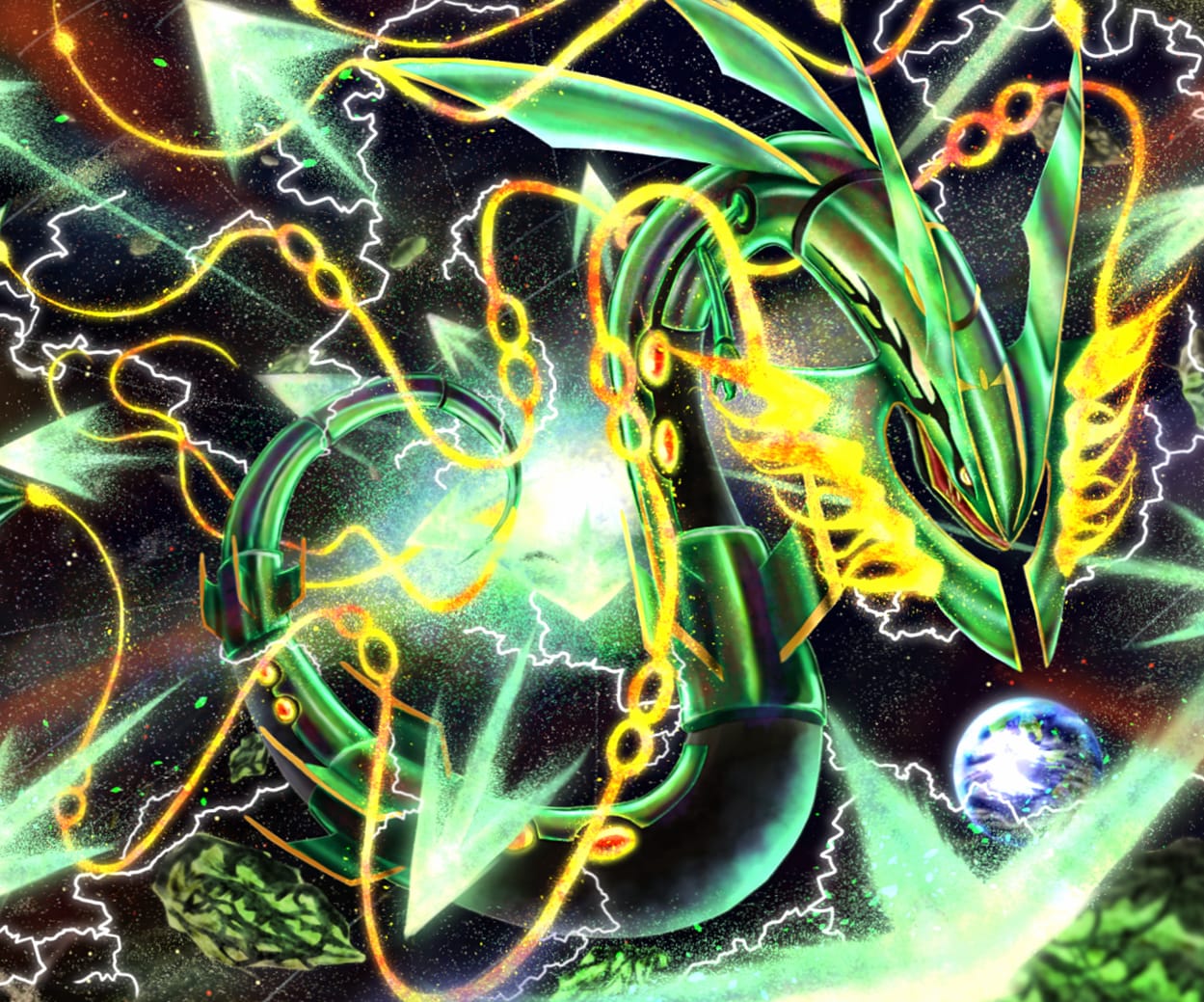 Mega Rayquaza Omega Ru wallpapers HD quality