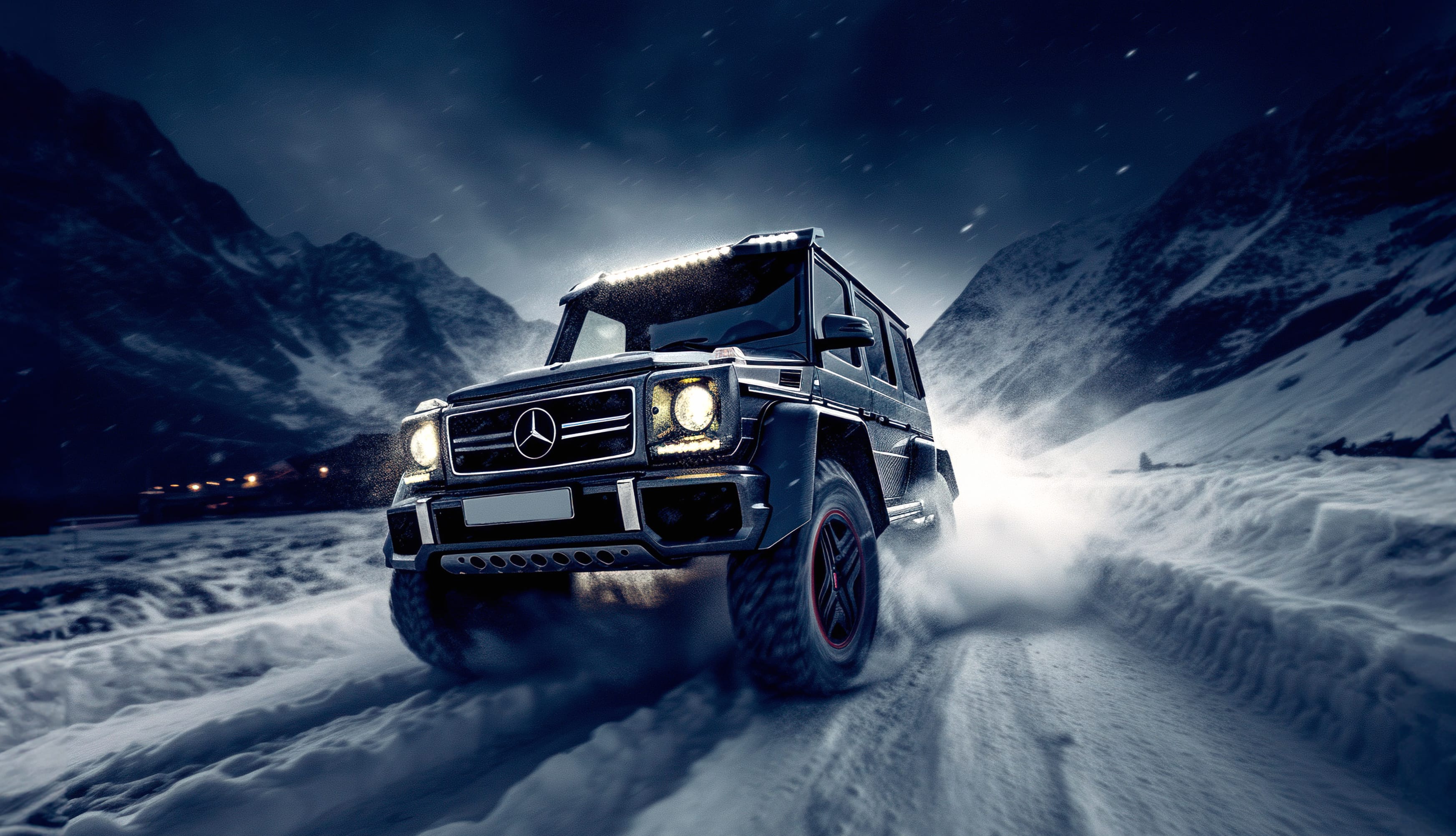 Mercedes-Benz AMG G 63 Cold night wallpapers HD quality