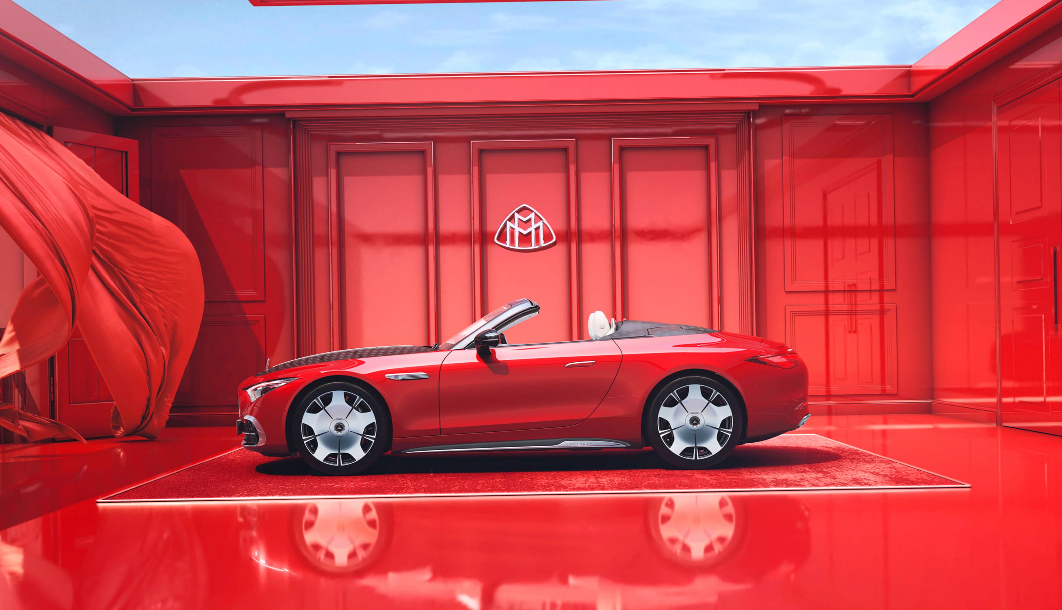 Mercedes-Maybach SL 680 Monogram Series 2024 at 640 x 1136 iPhone 5 size wallpapers HD quality