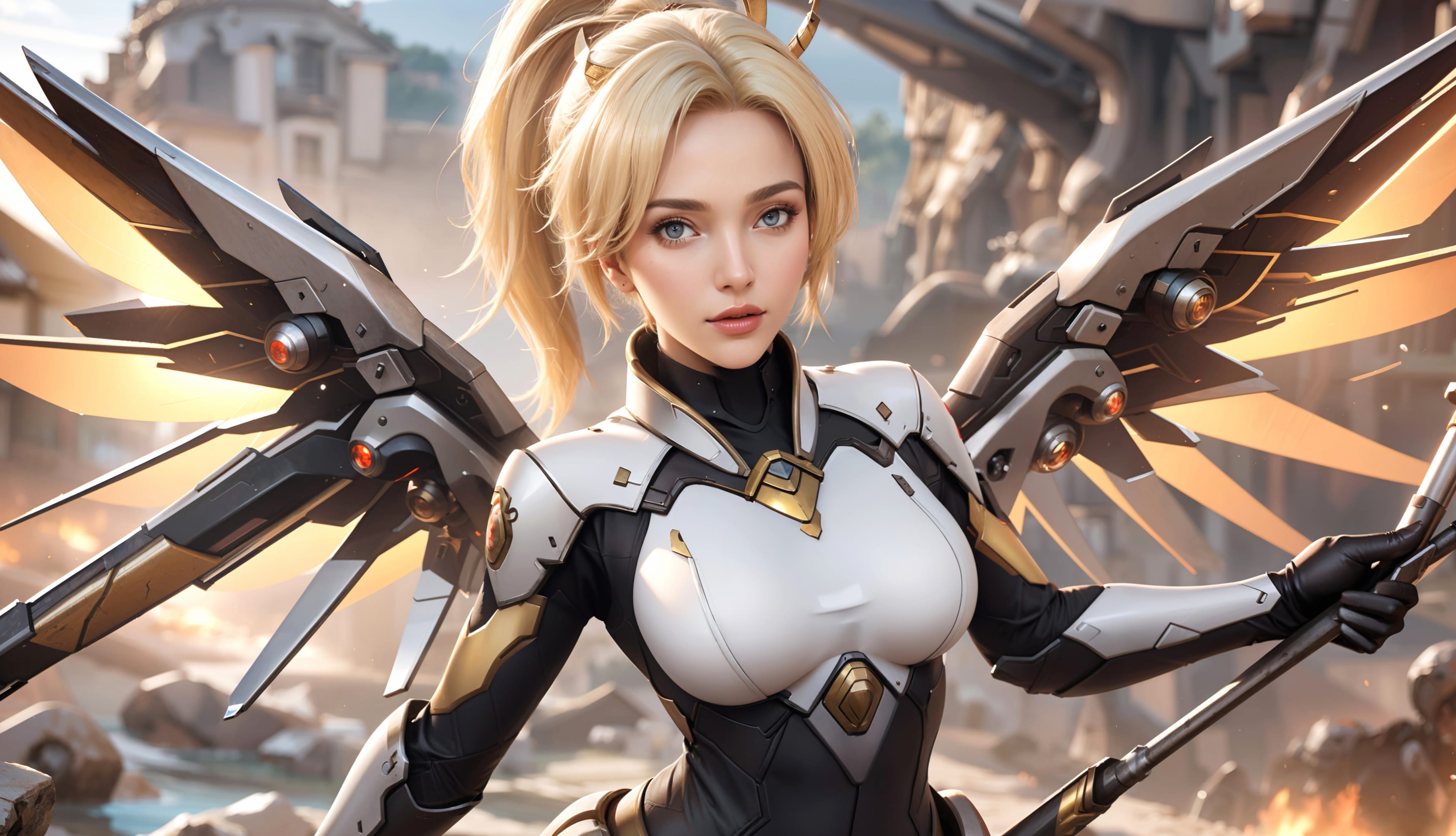 Mercy AI art wallpapers HD quality