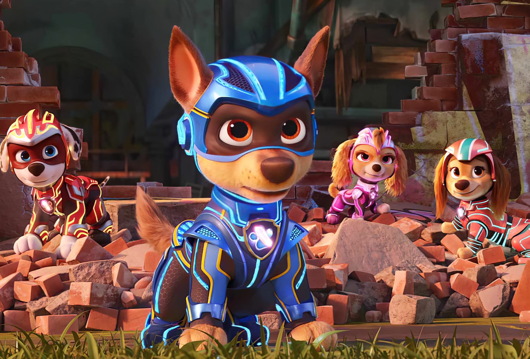 Mighty Pups Wallpaper HD - PAW Patrol Movie Desktop Background at 1600 x 900 HD size wallpapers HD quality