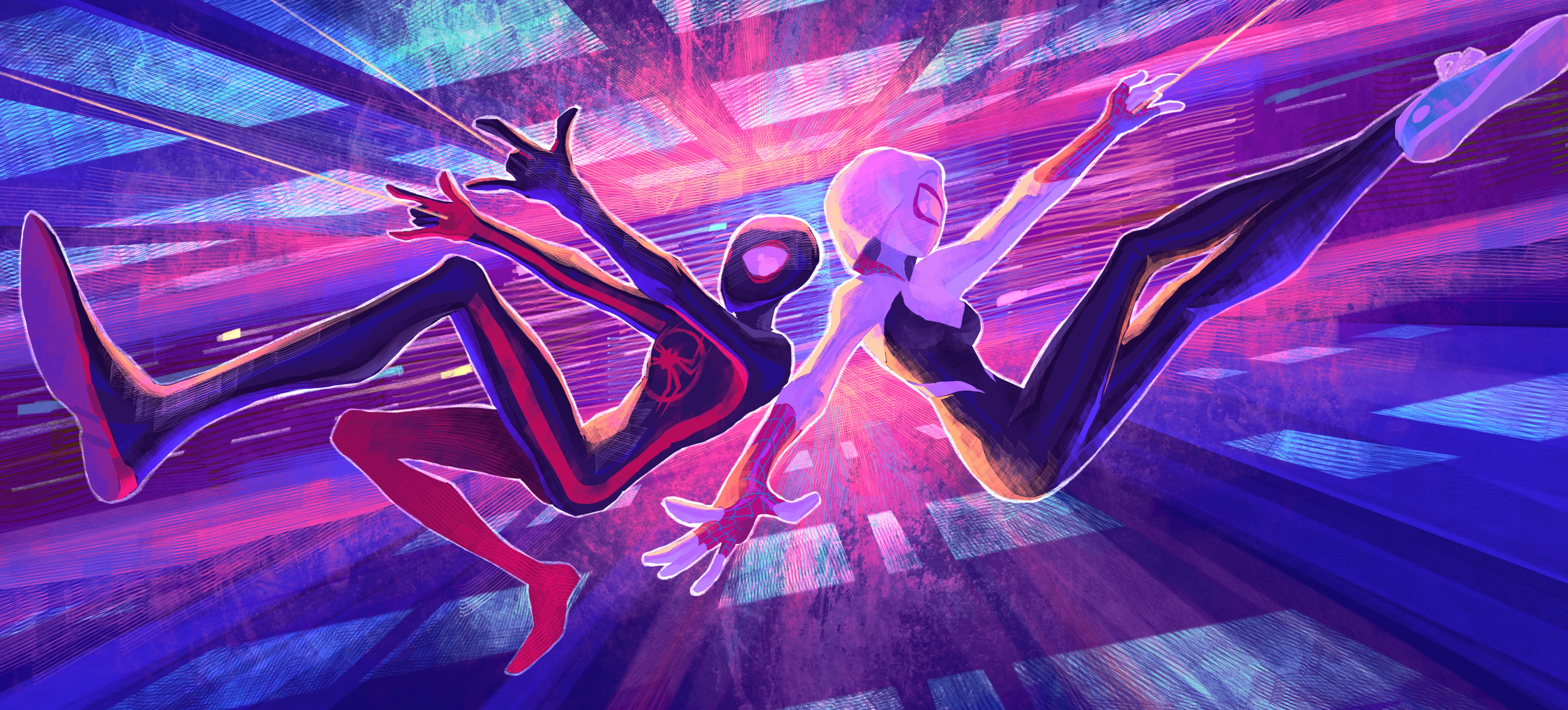 Miles Morales & Gwen Stacy - Across the Spider-Verse at 1600 x 1200 size wallpapers HD quality