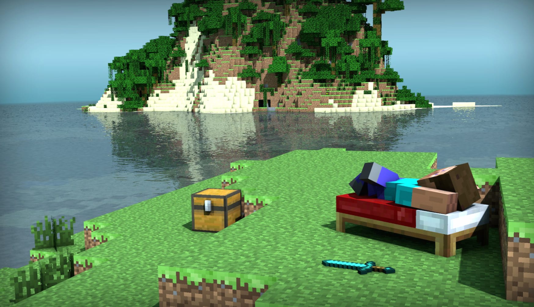 Minecraft Steve Resting wallpapers HD quality