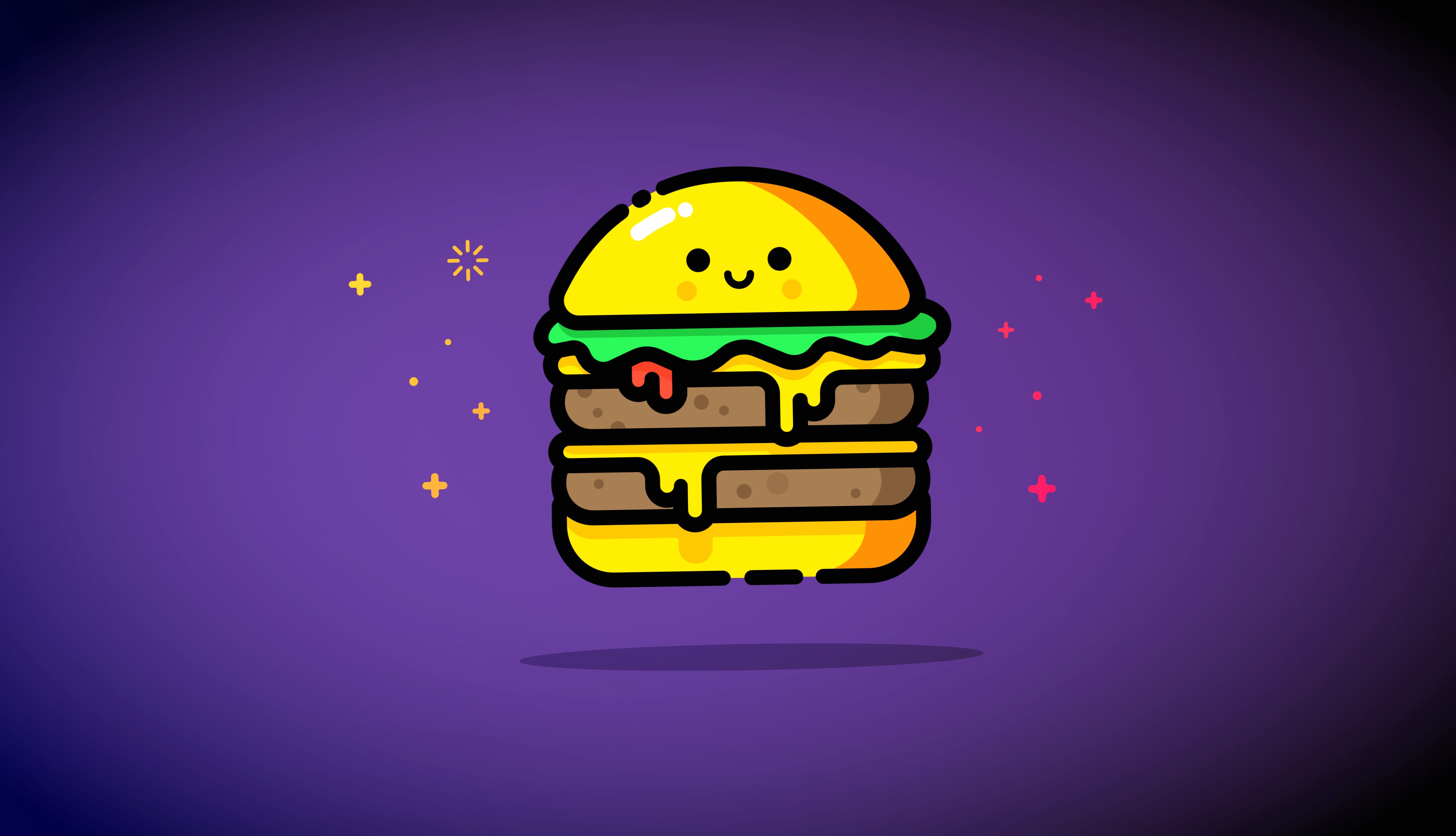 Minimalist Burger Bliss wallpapers HD quality