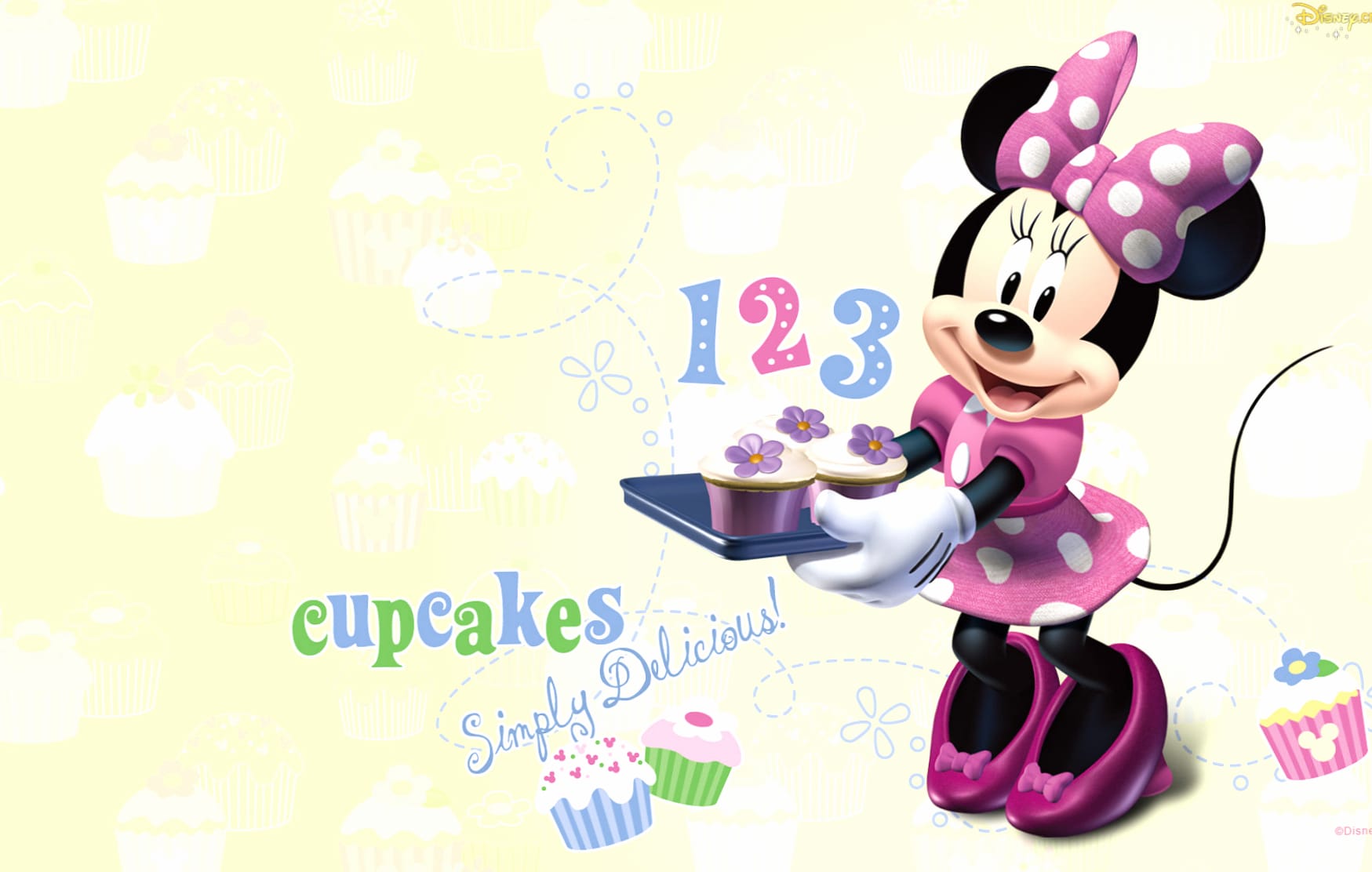 Minnie Mouse Cupcake Delight wallpapers HD quality