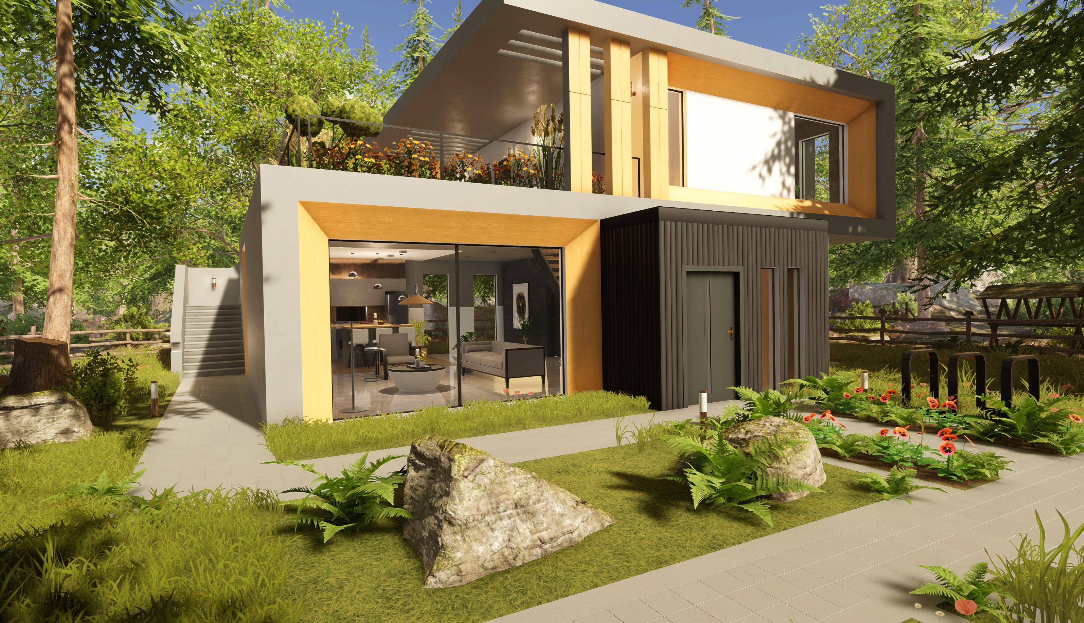 Modern Home Design Wallpaper - House Flipper 2 HD Background wallpapers HD quality