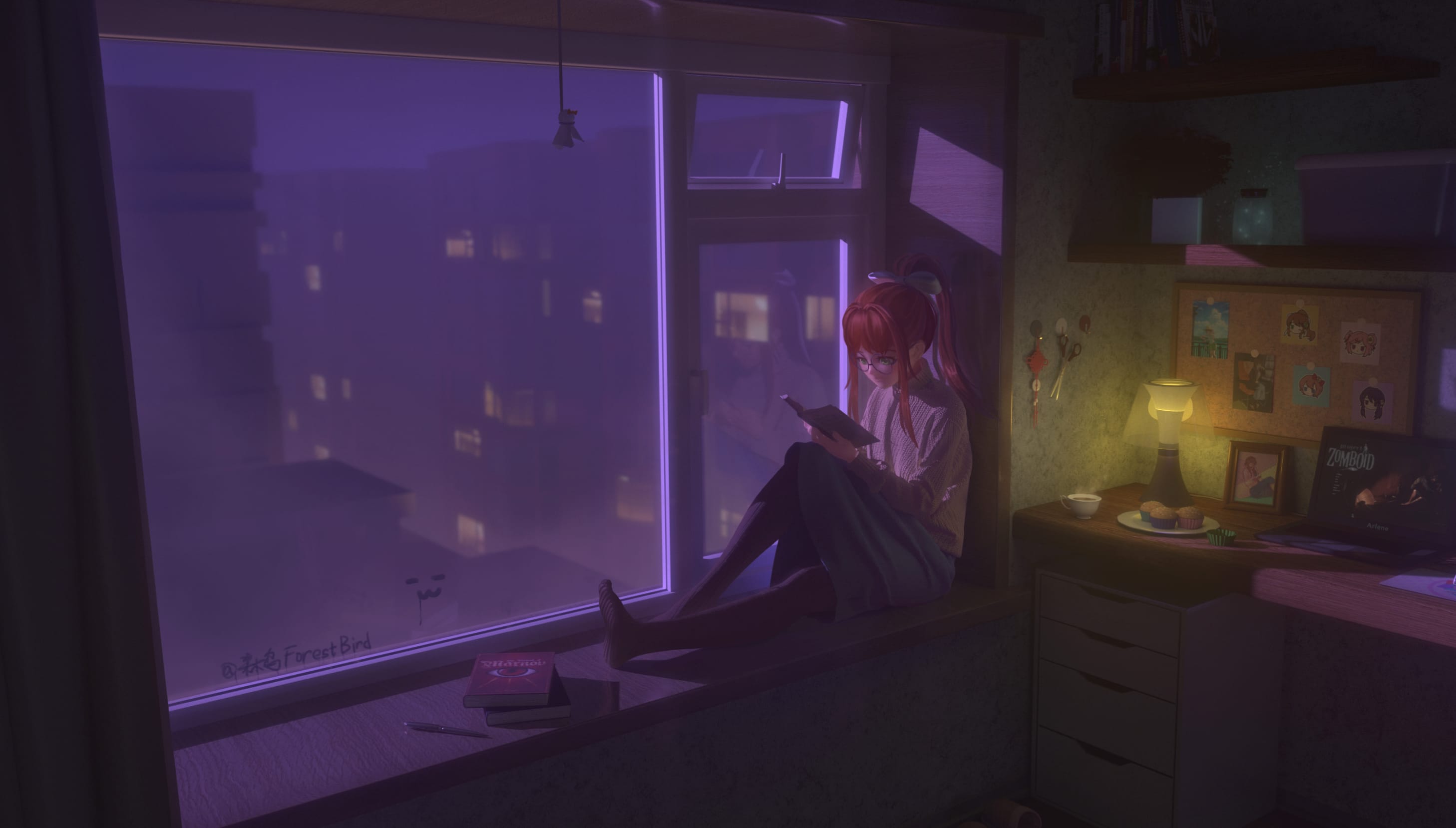Monika (Doki Doki Literature Club!) Project Zomboid Video Game Doki Doki Literature Club! wallpapers HD quality