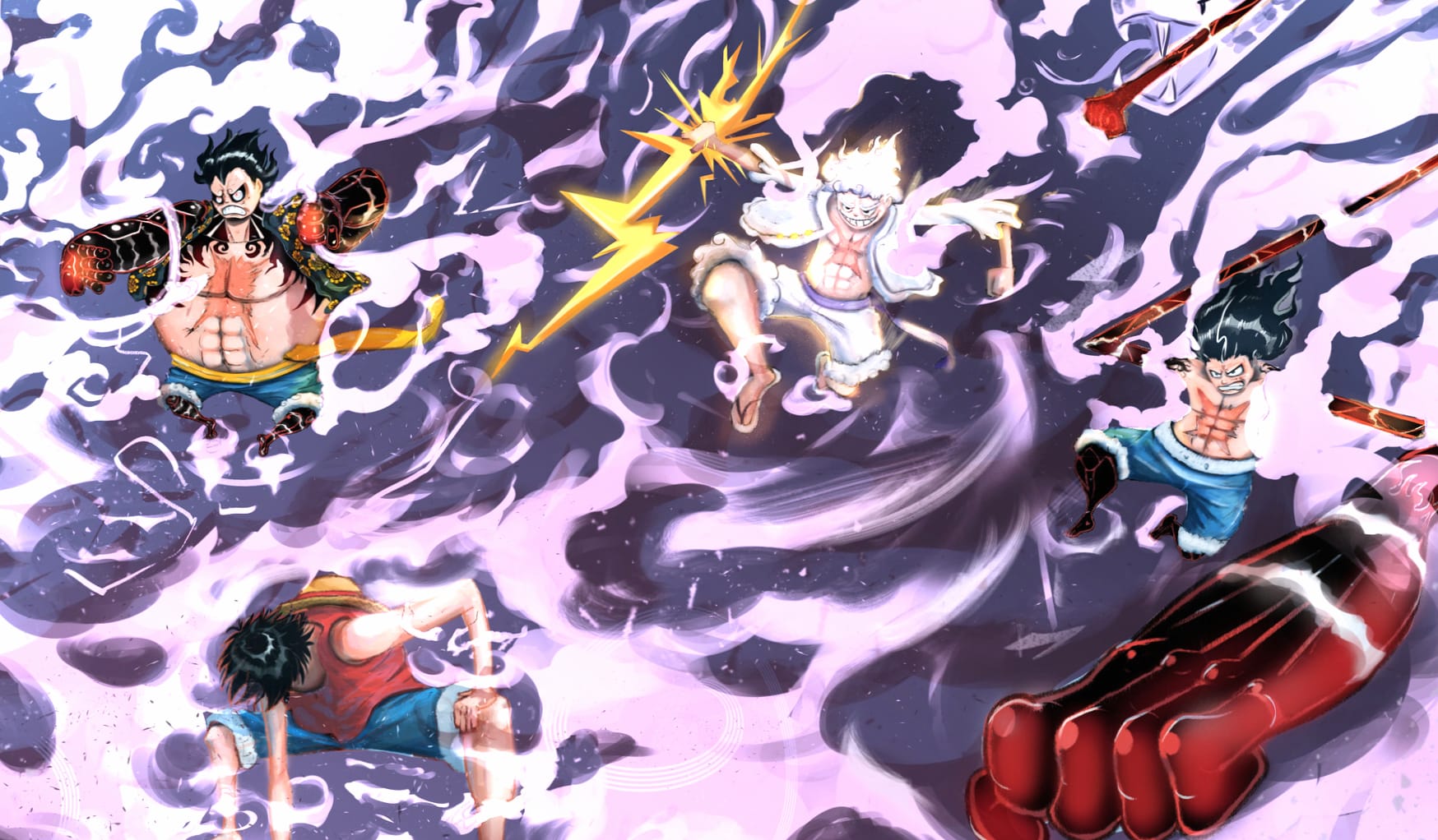 Monkey D. Luffy Gear Fourth Gear 5 (One Piece) Anime One Piece wallpapers HD quality