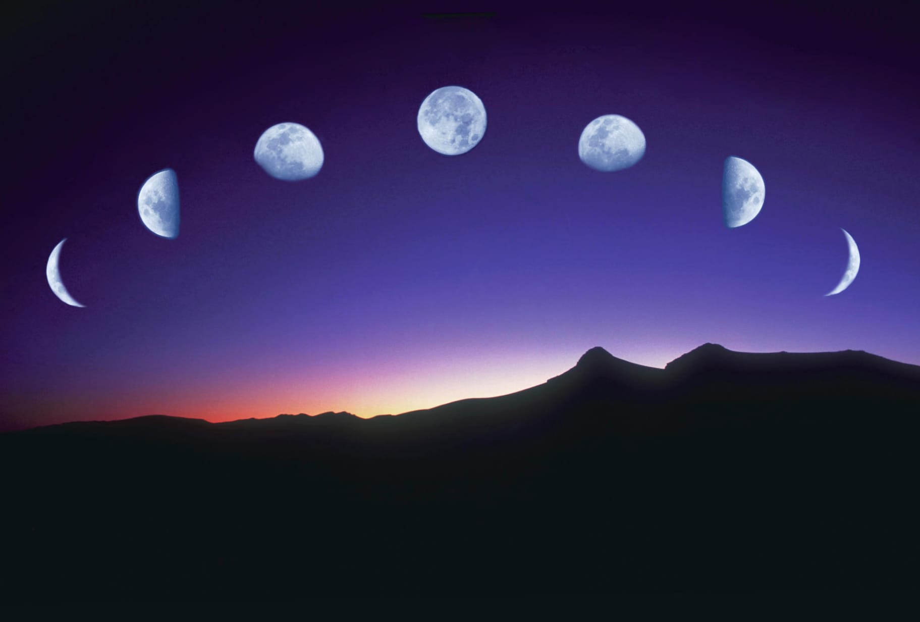 Moon Phases in Nature - wallpapers HD quality