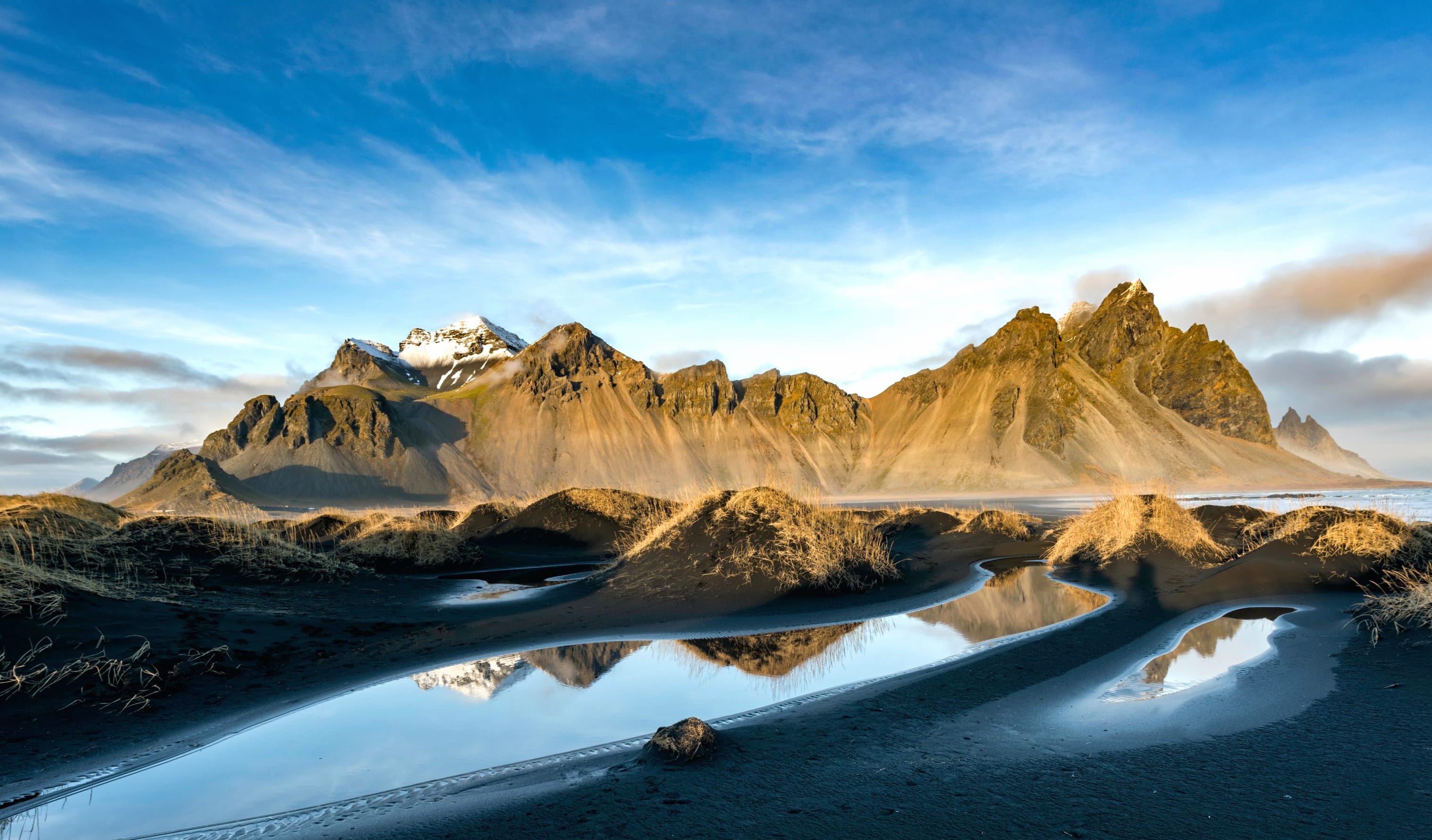 Mountain Nature Vestrahorn wallpapers HD quality