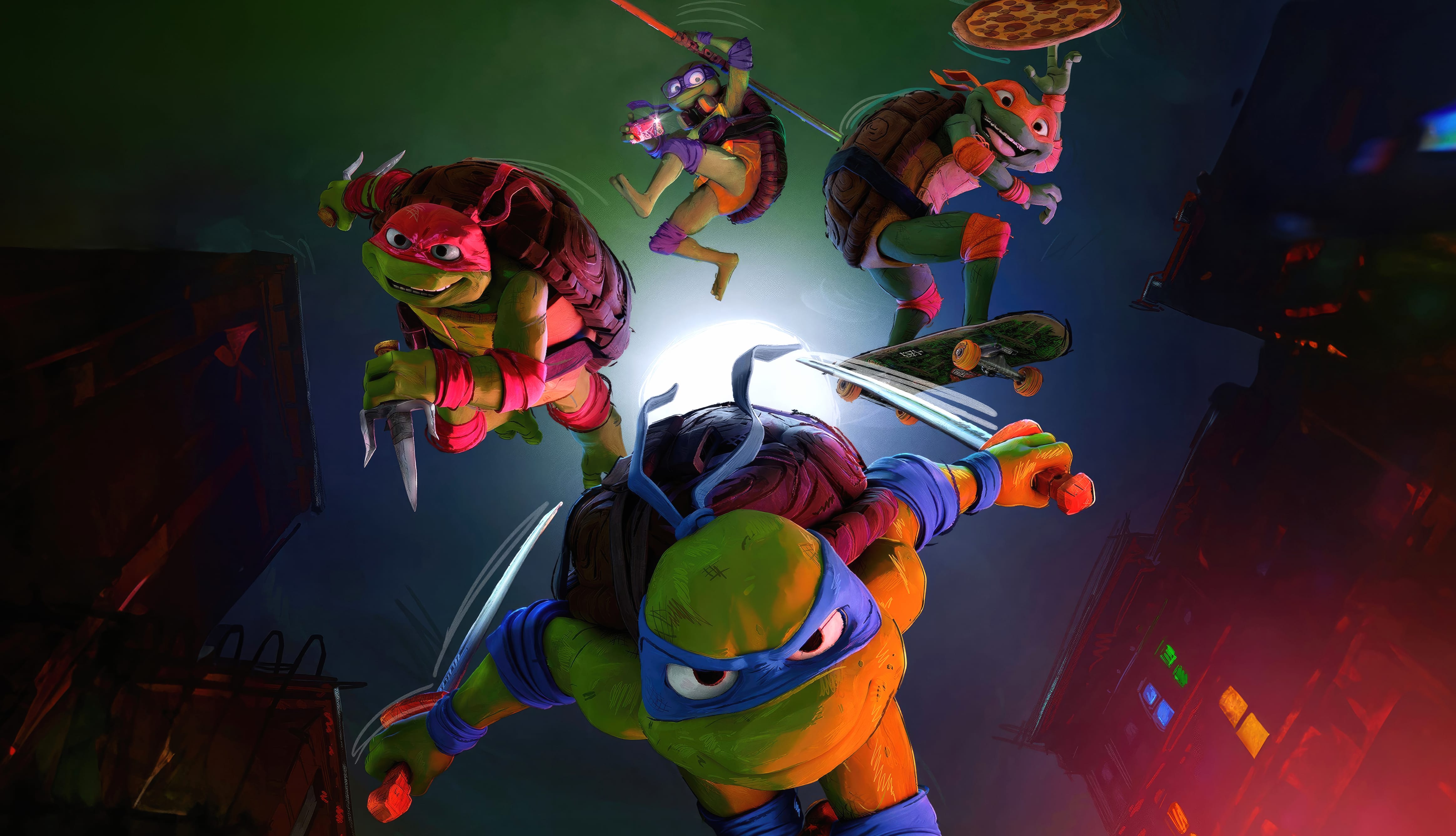 Movie Teenage Mutant Ninja Turtles Mutant Mayhem at 2560 x 1440 HD size wallpapers HD quality