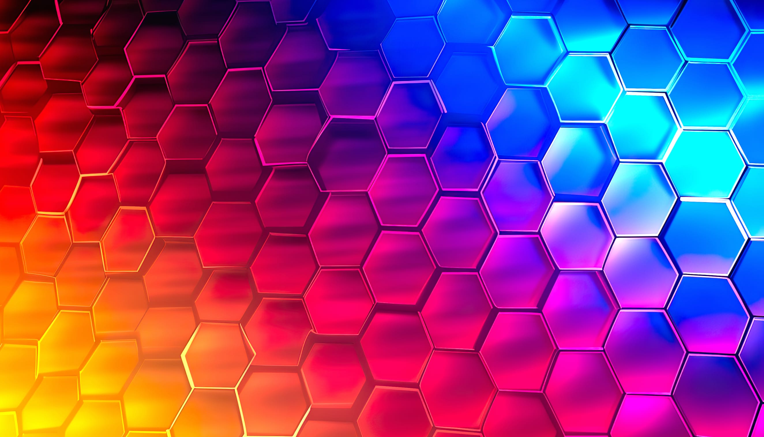 Multicolor Honeycomb Pattern Wallpaper at 1600 x 1200 size wallpapers HD quality