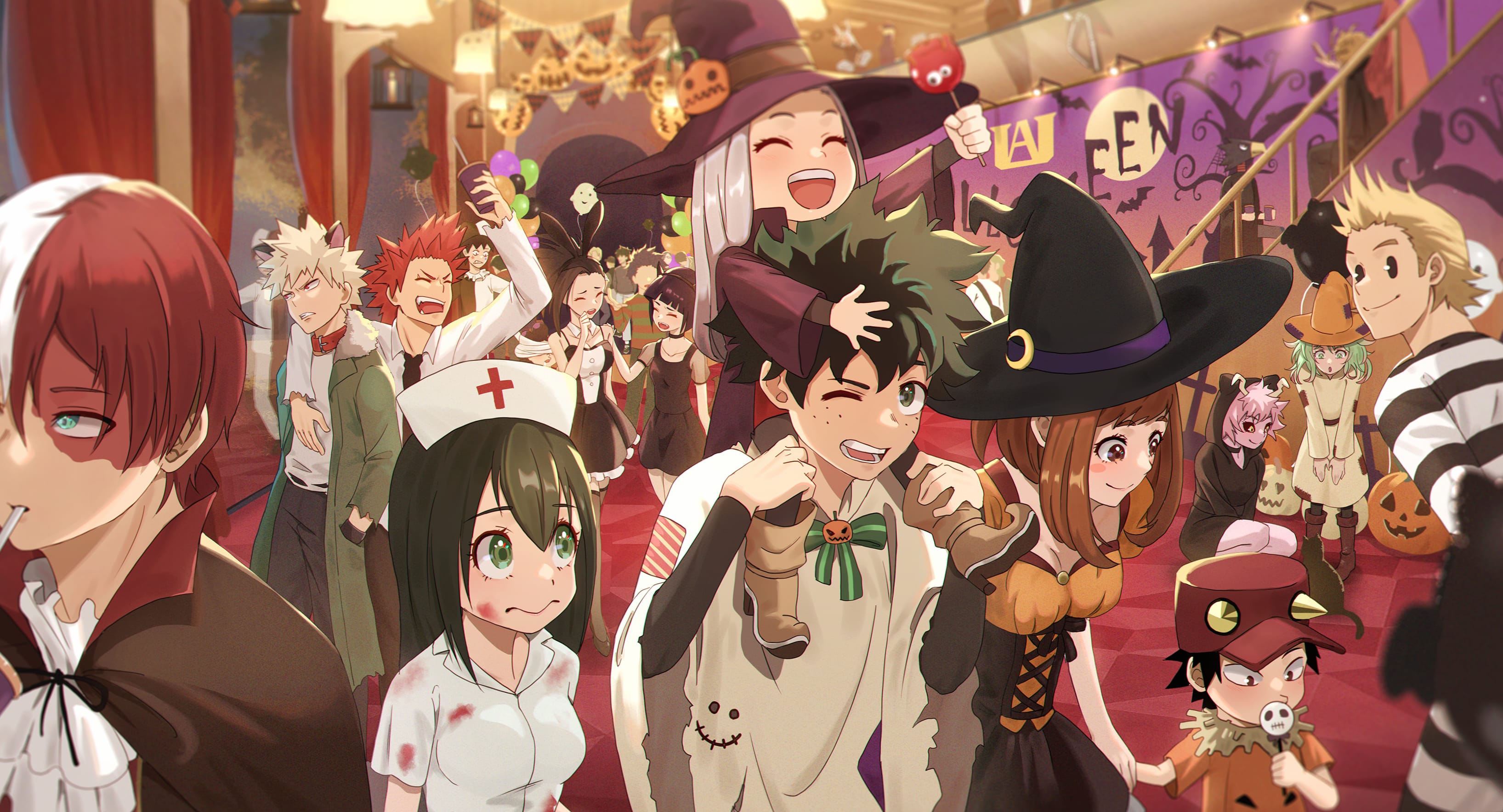 My Hero Academia Halloween Celebration wallpapers HD quality