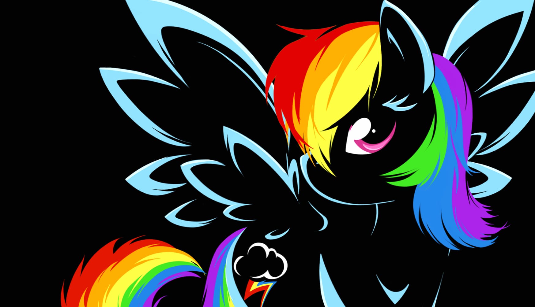 My Little Pony - Rainbow Dash Vector Art at 2048 x 2048 iPad size wallpapers HD quality