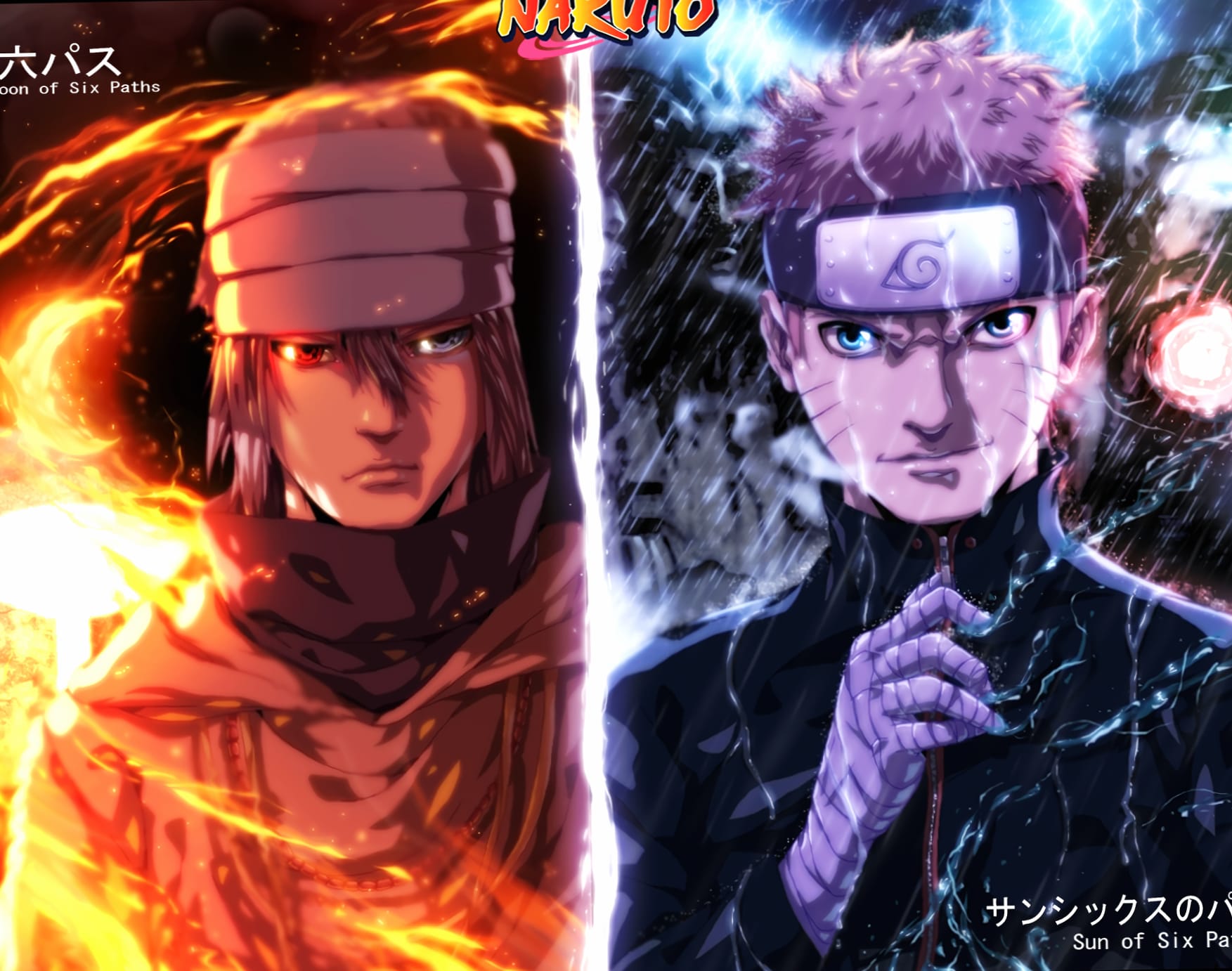 Naruto & Sasuke Epic Showdown at 1152 x 864 size wallpapers HD quality