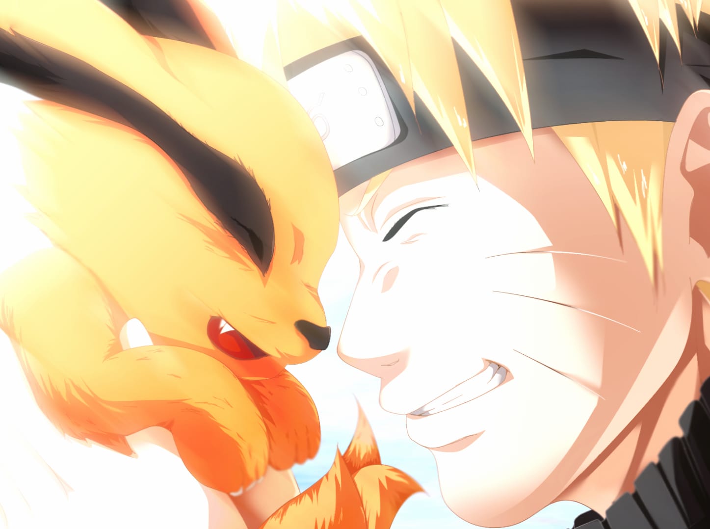 Naruto and Kurama at 640 x 1136 iPhone 5 size wallpapers HD quality