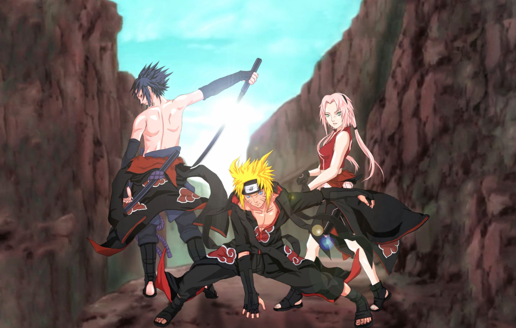 Naruto Trio at 1024 x 1024 iPad size wallpapers HD quality