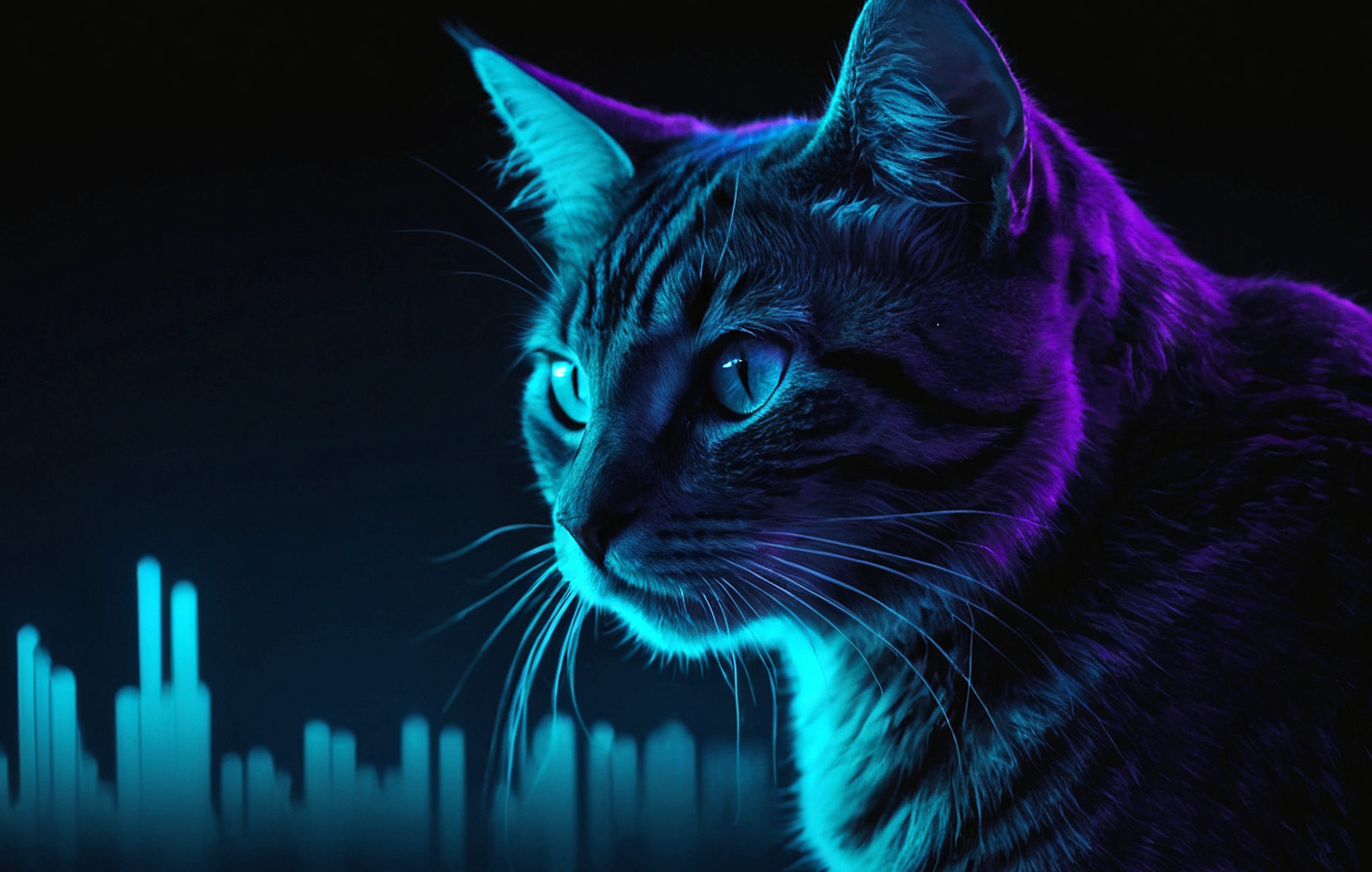 Neon Cat wallpapers HD quality