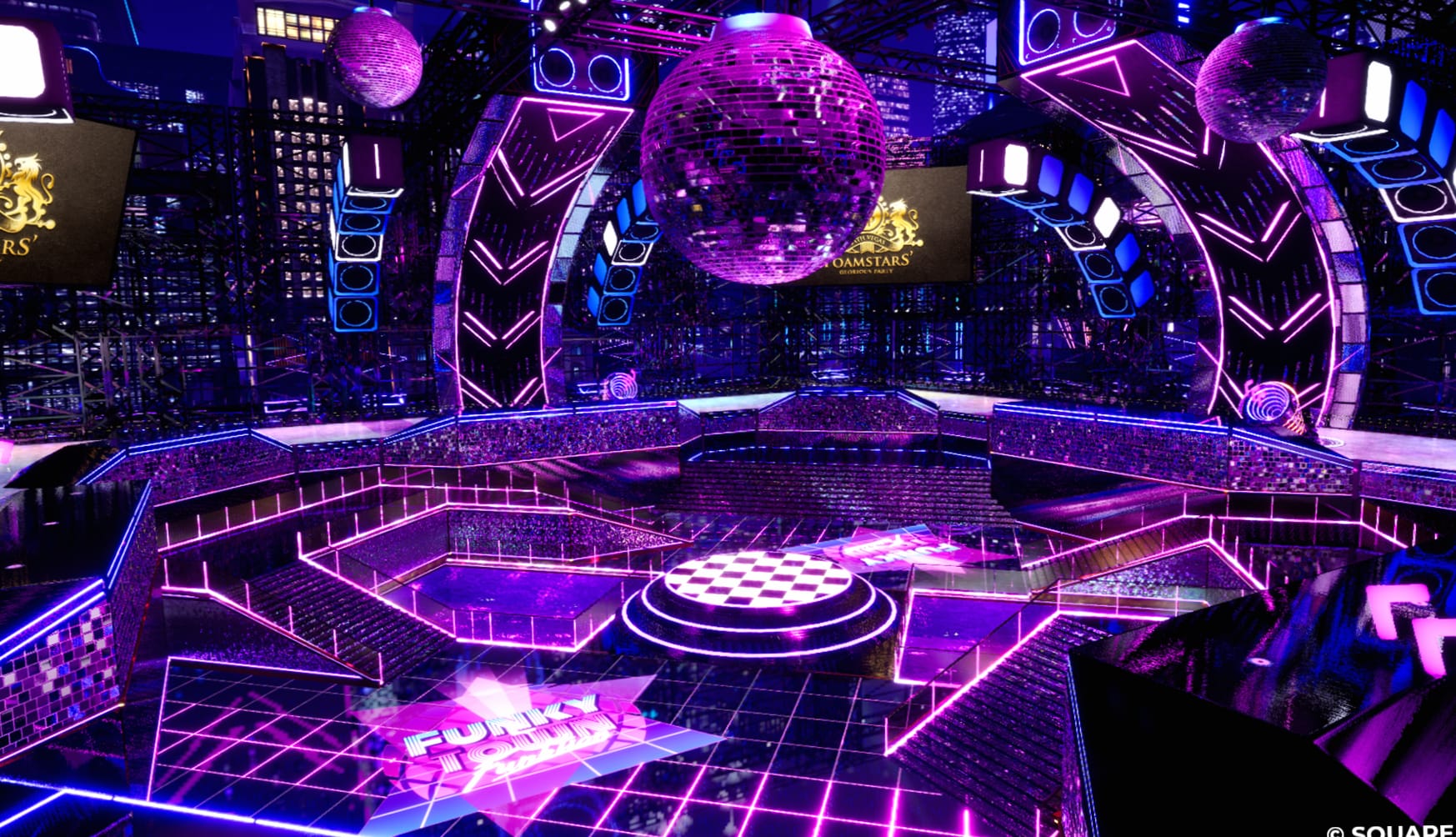 Neon Glow Foamstars Game Arena at 1280 x 960 size wallpapers HD quality