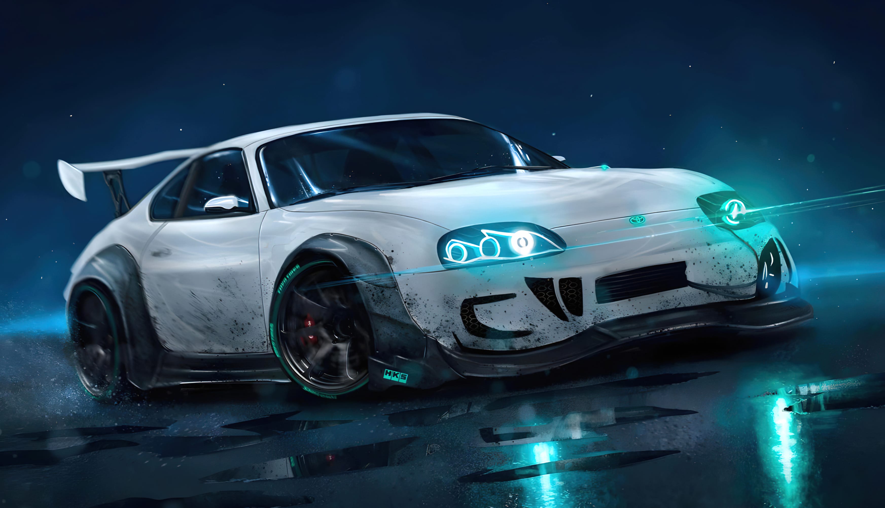 Neon Toyota Supra Mk4 wallpapers HD quality