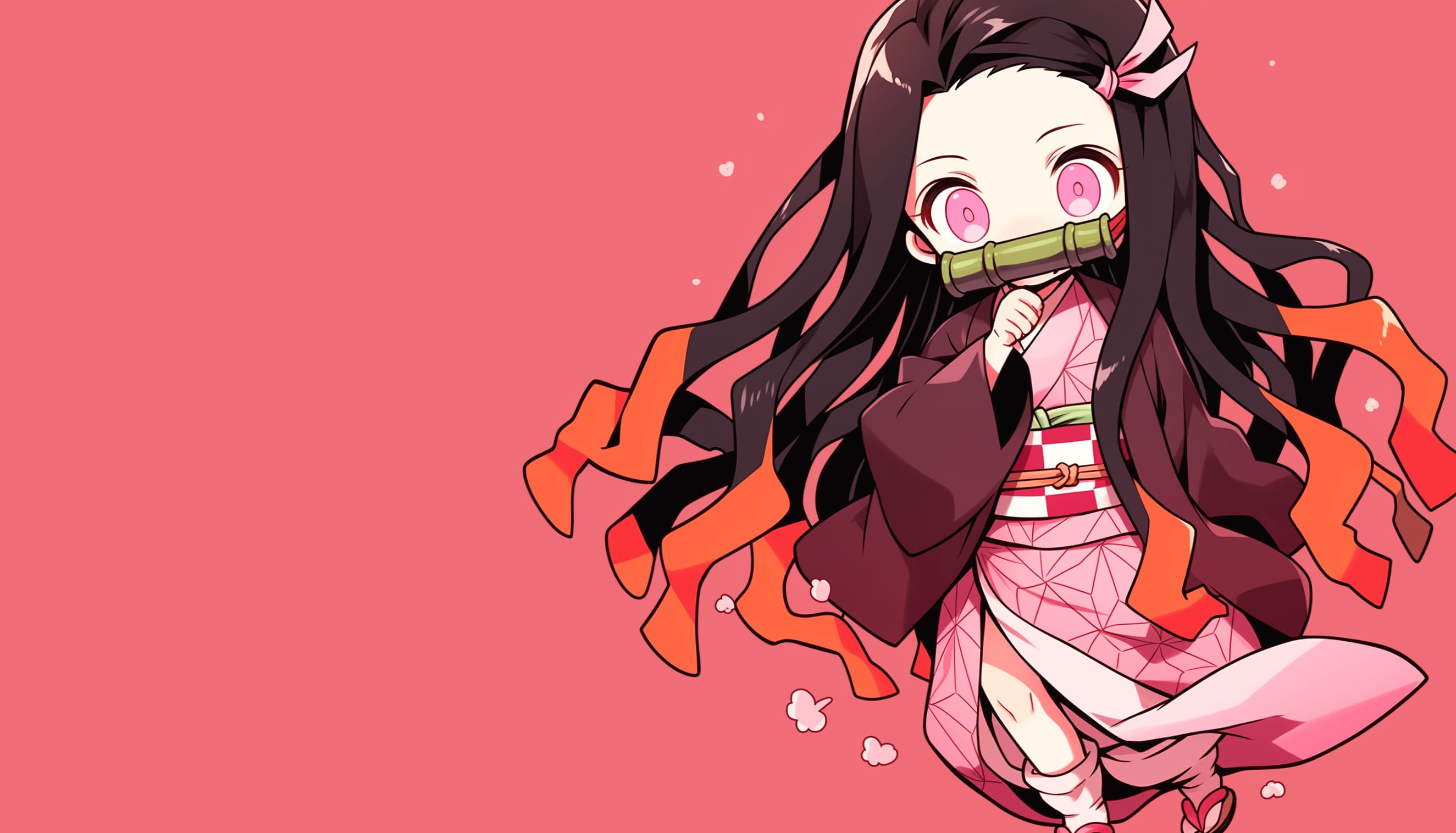 Nezuko Kamado Cute - Demon Slayer Background at 750 x 1334 iPhone 6 size wallpapers HD quality