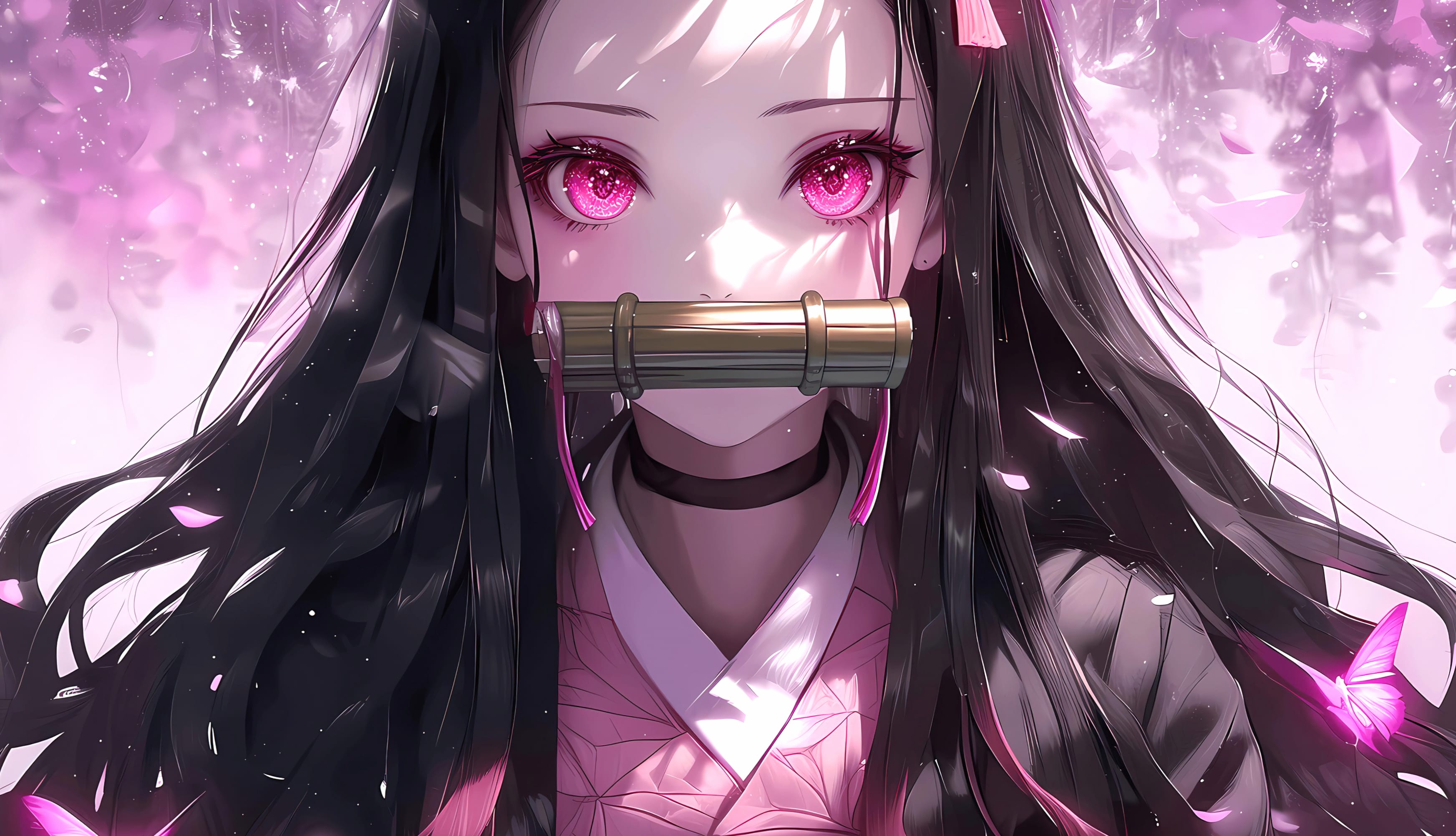 Nezuko Kamado Pink aesthetic at 1024 x 768 size wallpapers HD quality