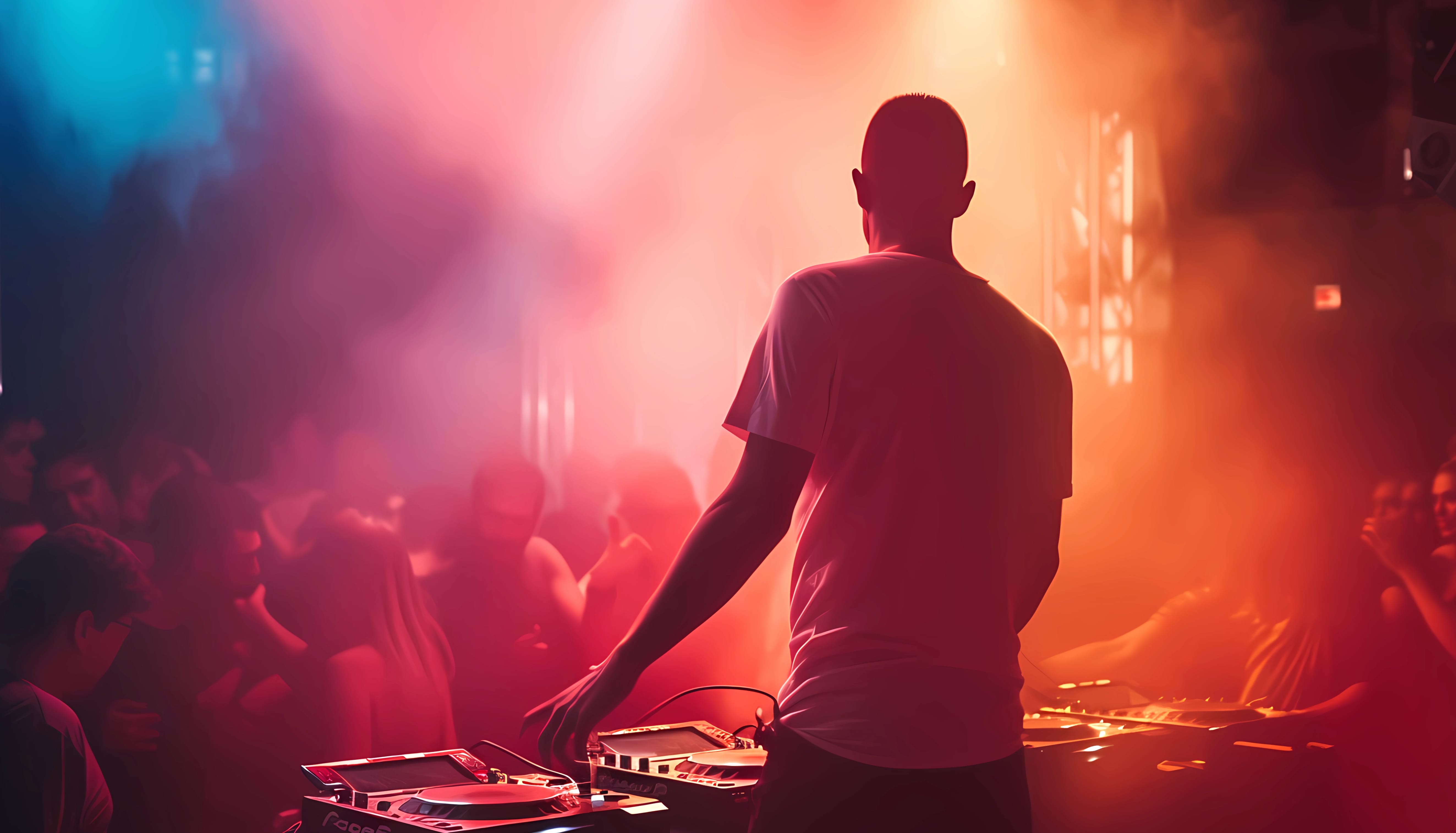 Night club party - DJ and crowd at 1152 x 864 size wallpapers HD quality