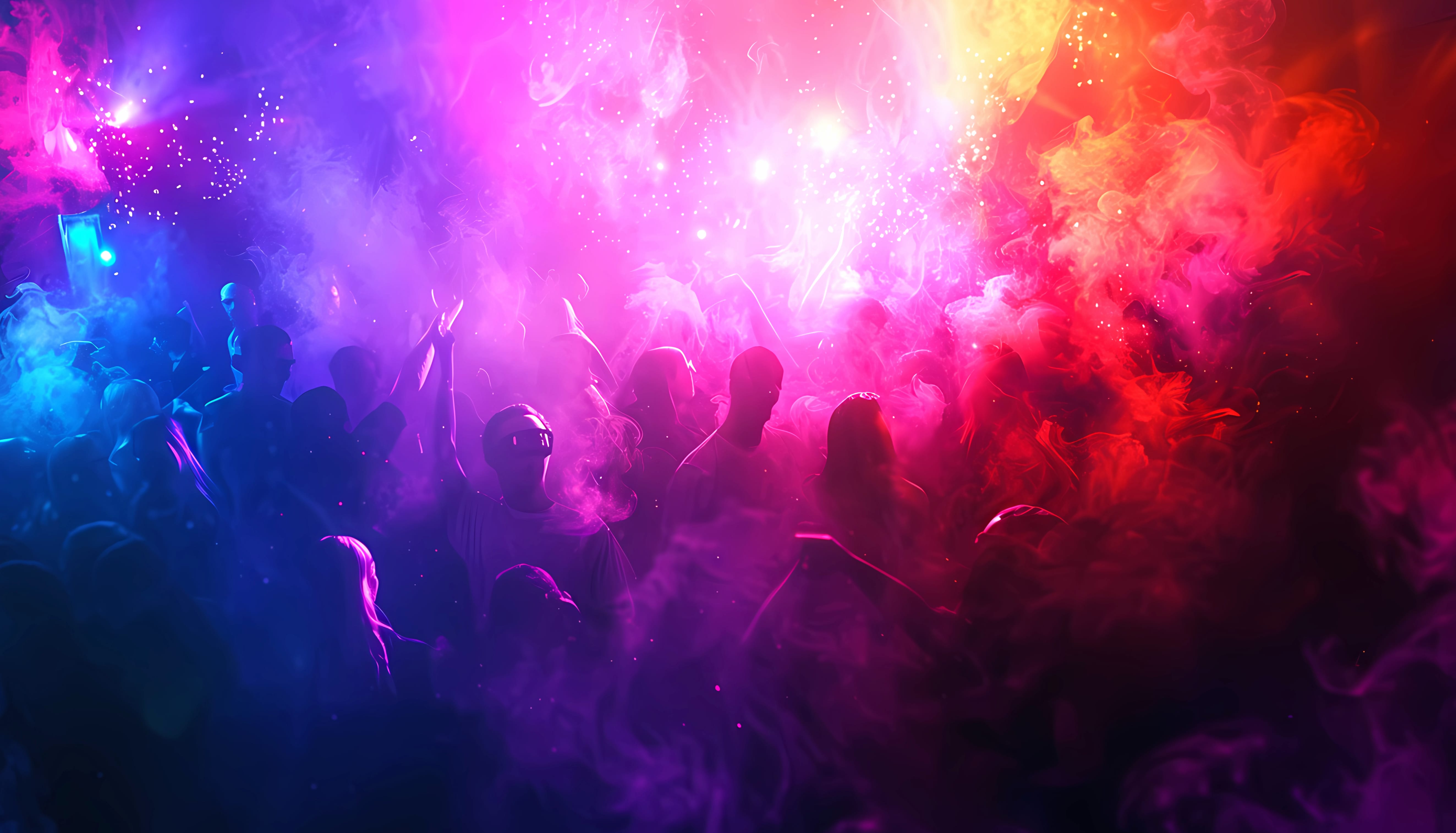 Night club party atmosphere at 640 x 960 iPhone 4 size wallpapers HD quality