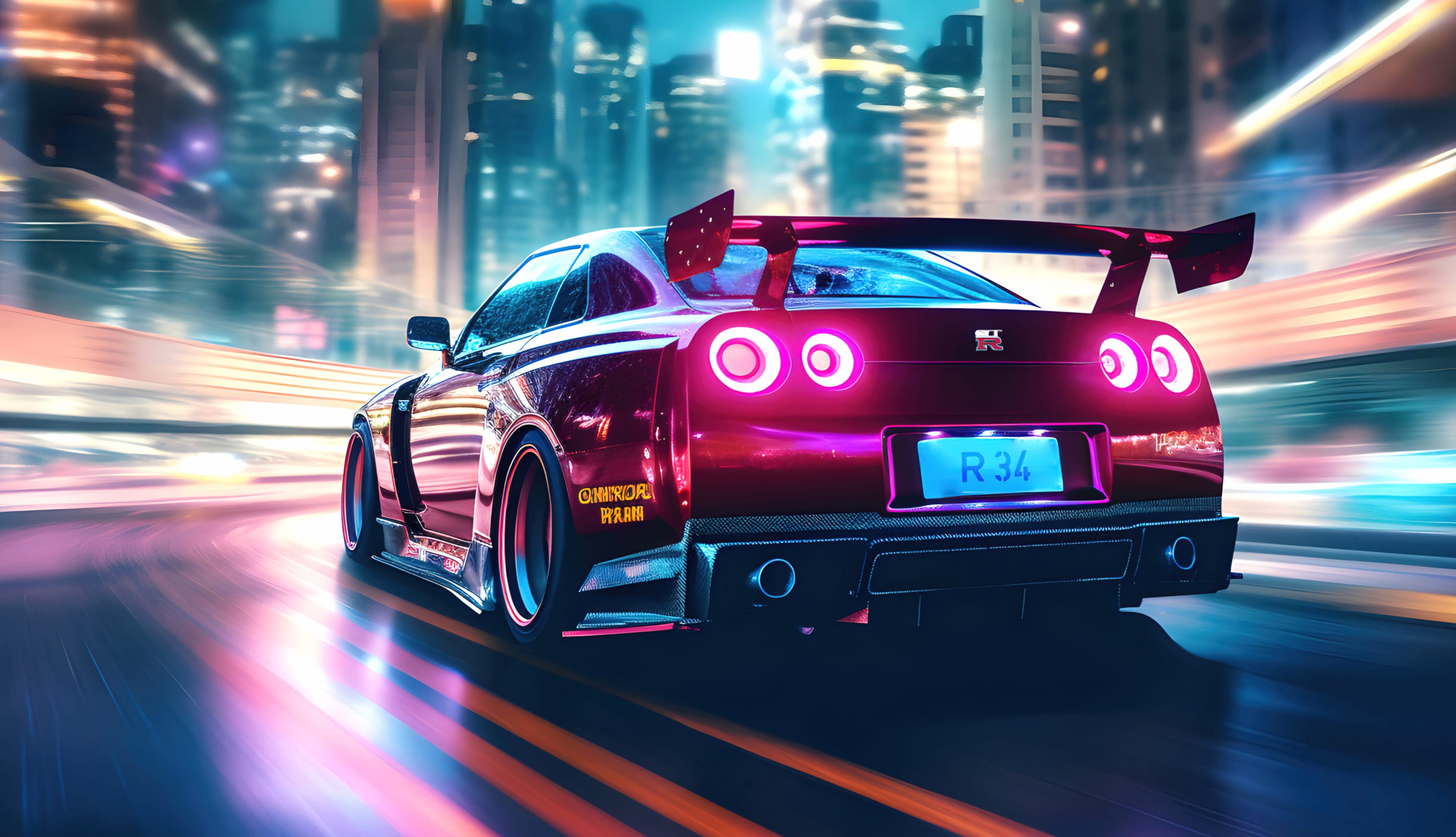 Nissan Skyline GT-R R34 Racing car wallpapers HD quality