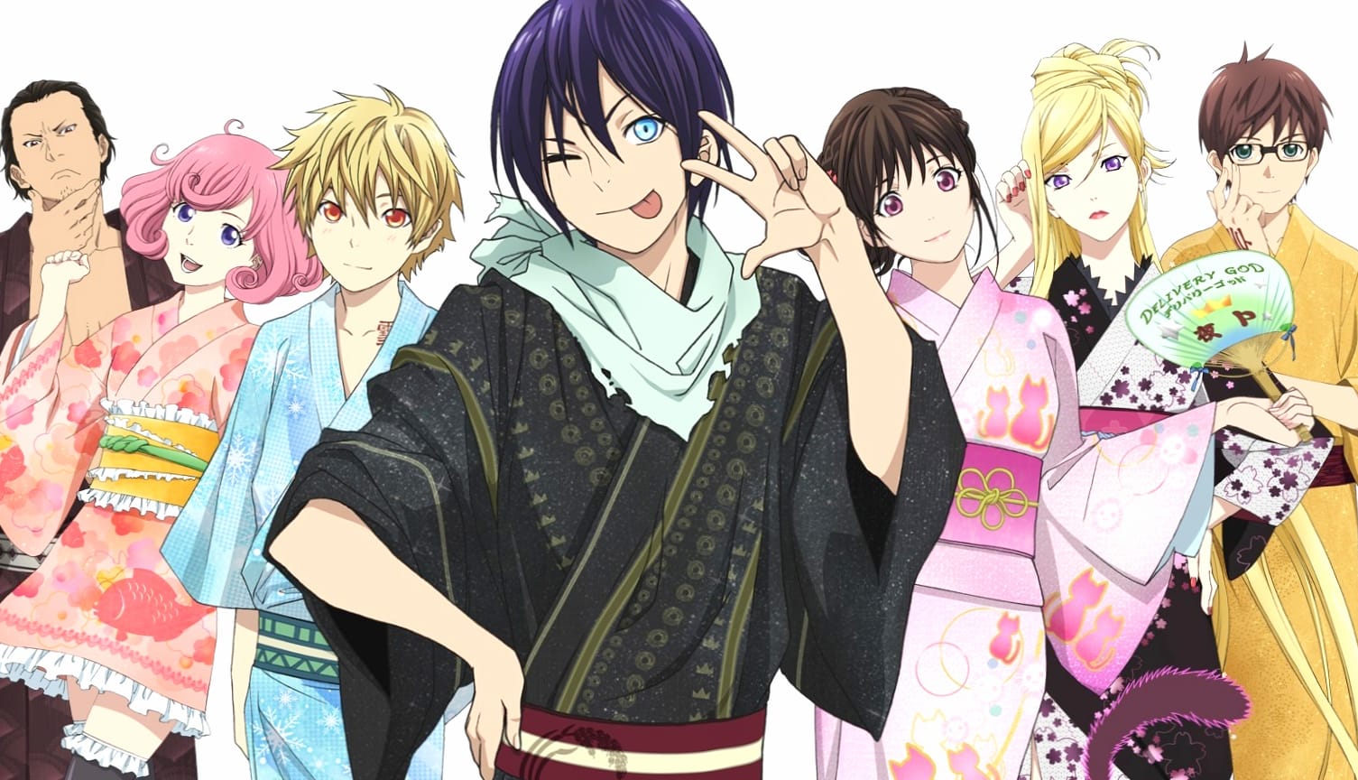 Noragami Kimono Crew at 1334 x 750 iPhone 7 size wallpapers HD quality