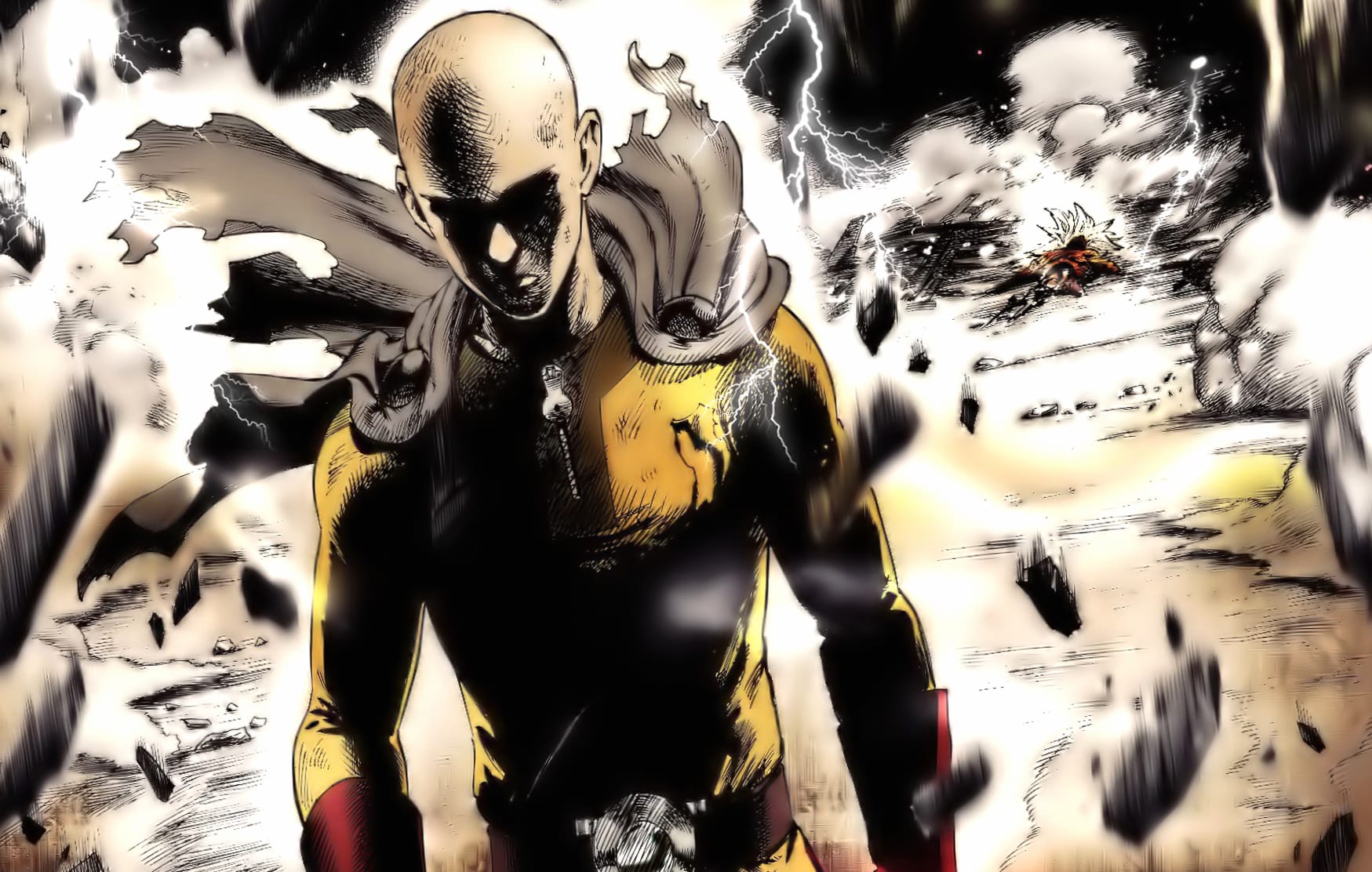 One-Punch Man Epic Saitama vs Lord Boros wallpapers HD quality