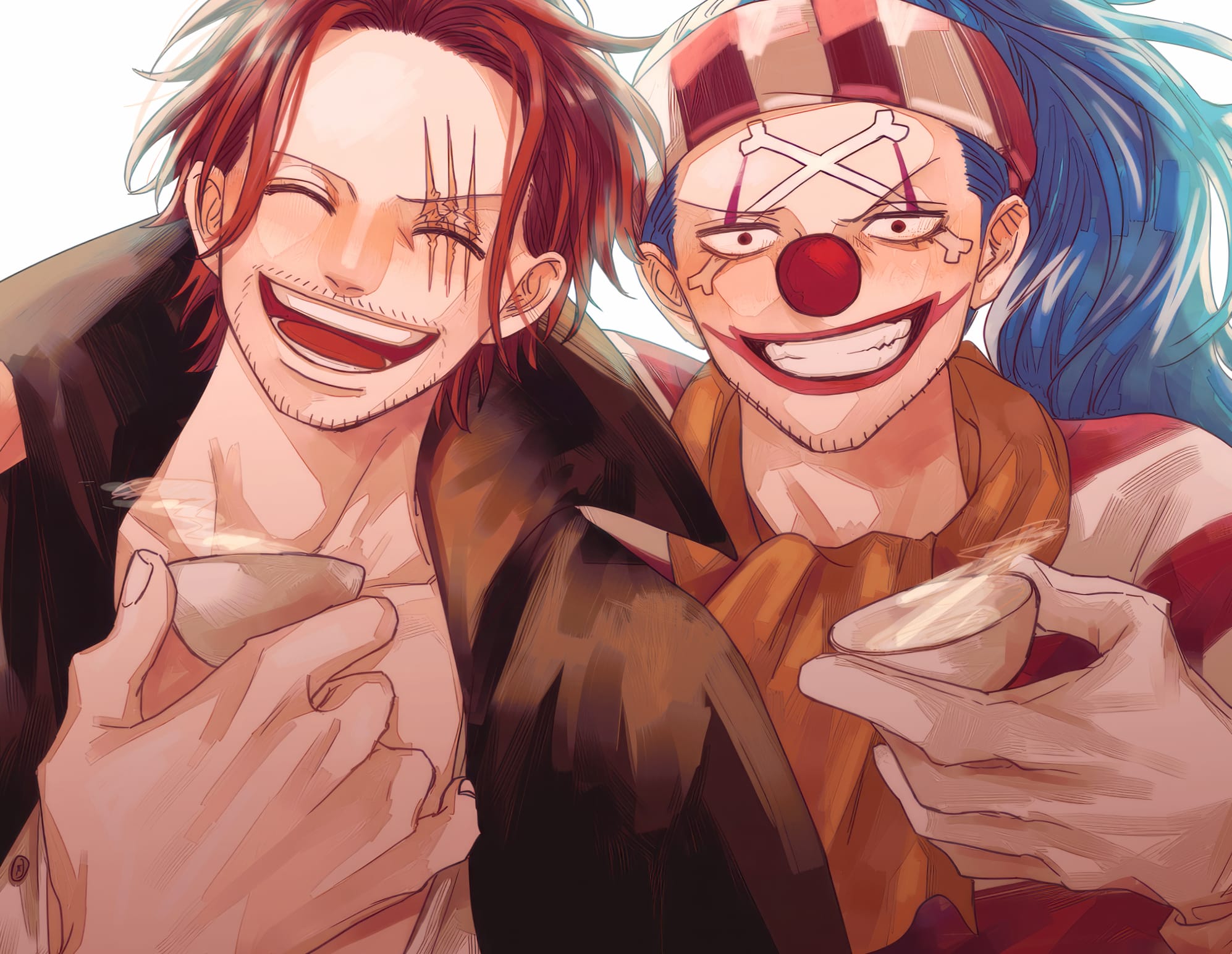 One Piece Shanks and Buggy at 2560 x 1440 HD size wallpapers HD quality