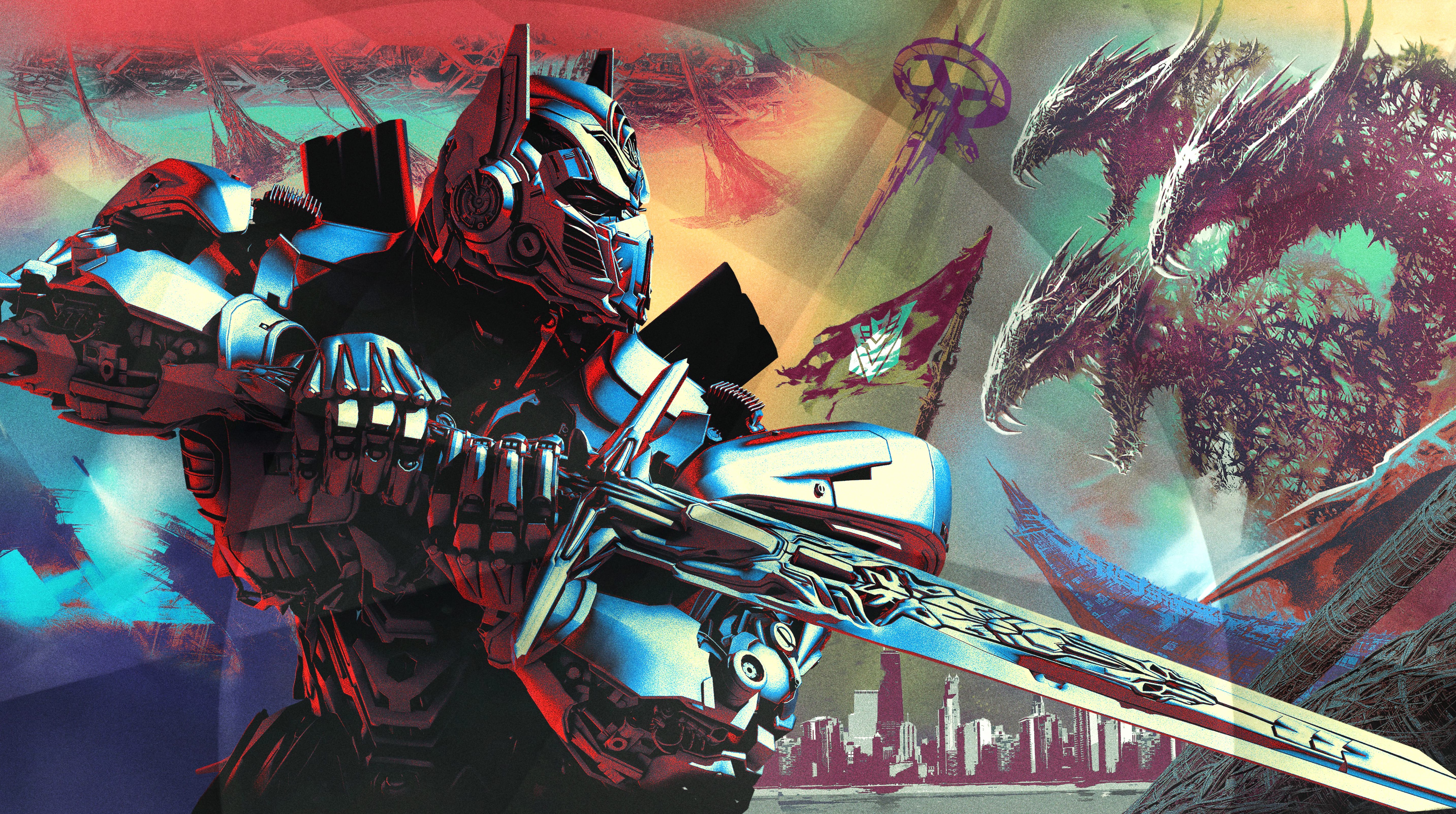 Optimus Prime in Battle - wallpapers HD quality