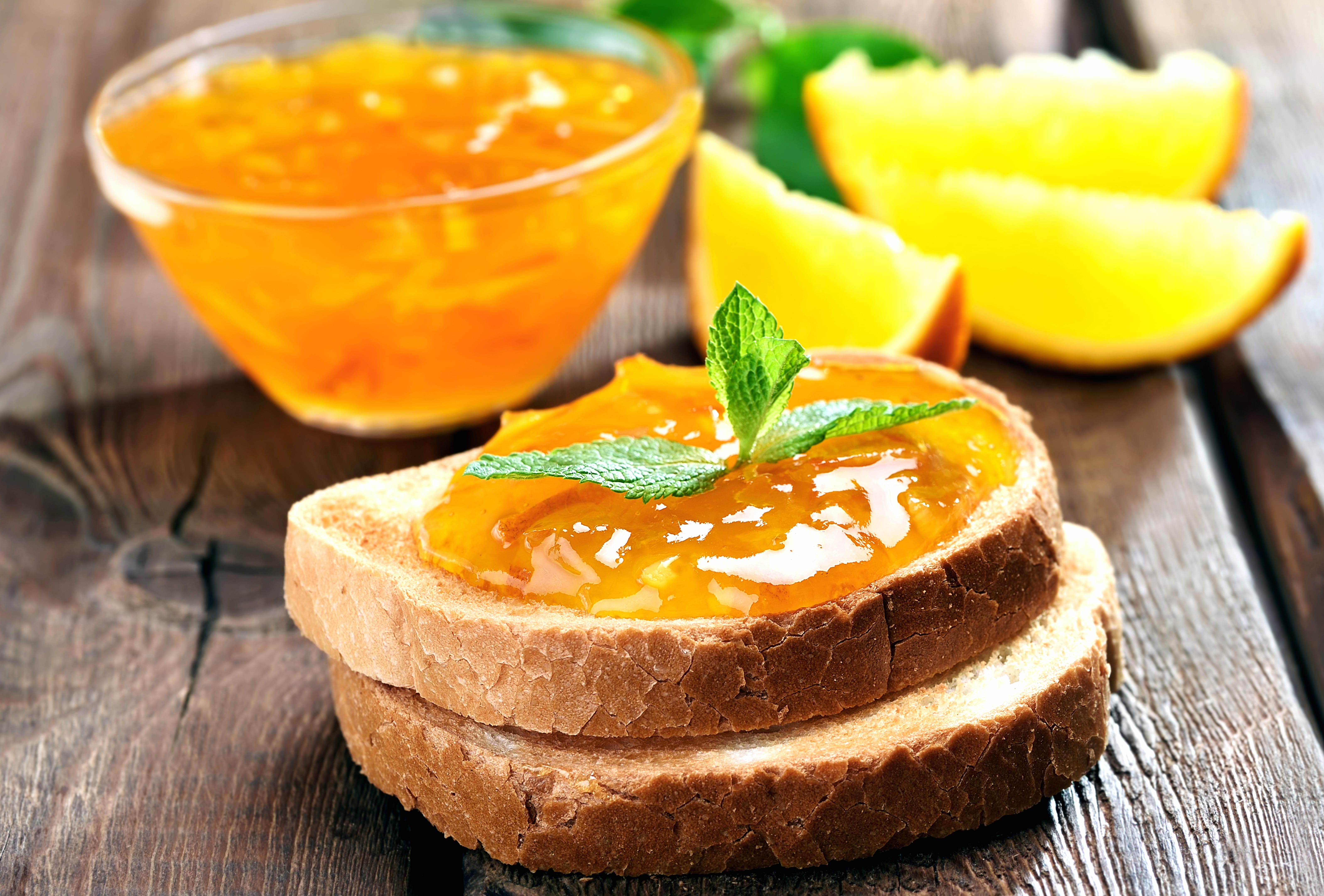 Orange (Fruit) Bread Food Jam wallpapers HD quality