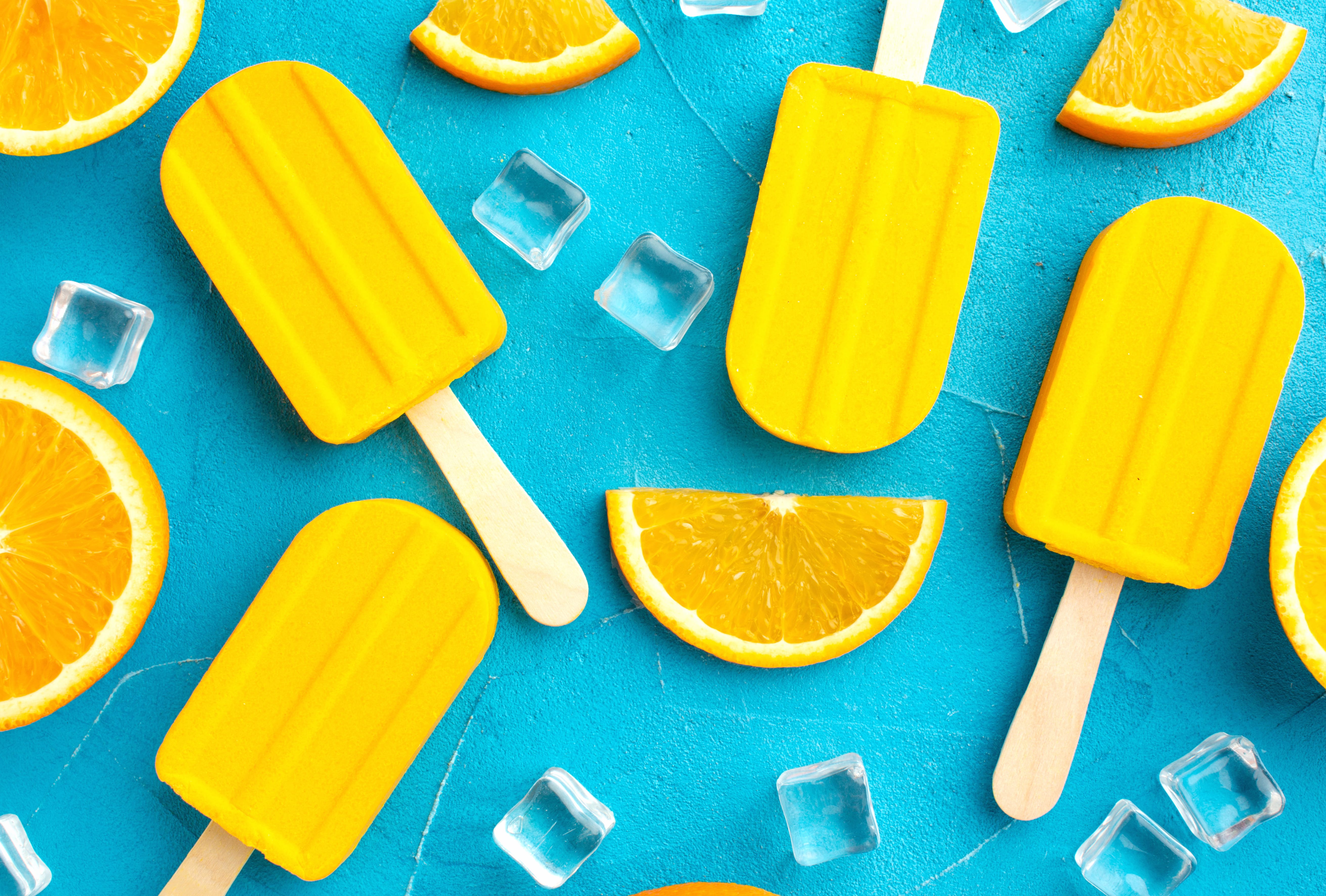 Orange (Fruit) Food Popsicle wallpapers HD quality