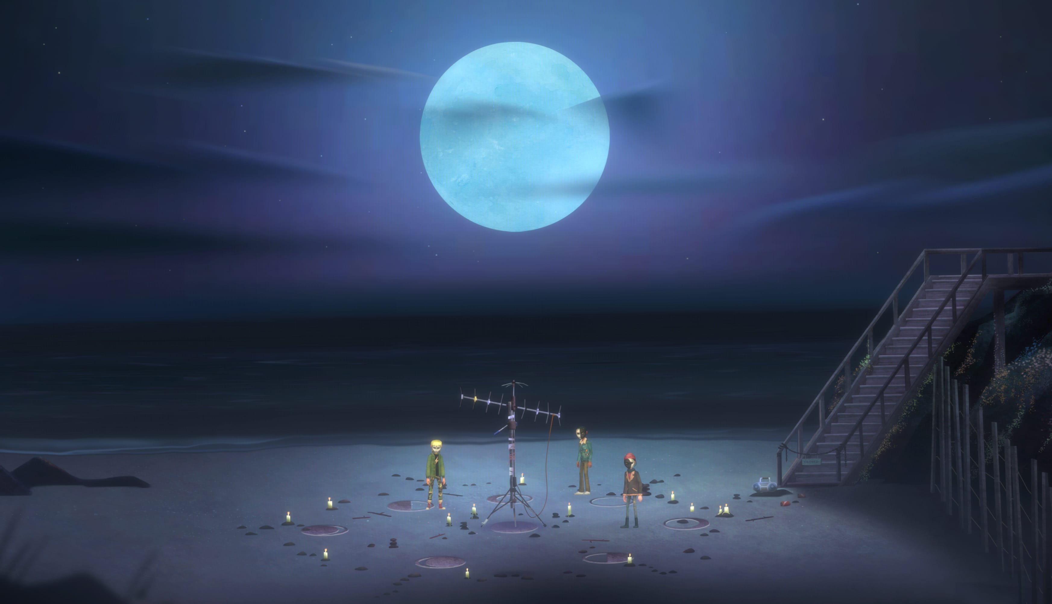 Oxenfree II Lost Signals – Mysterious Beach Night Scene wallpapers HD quality